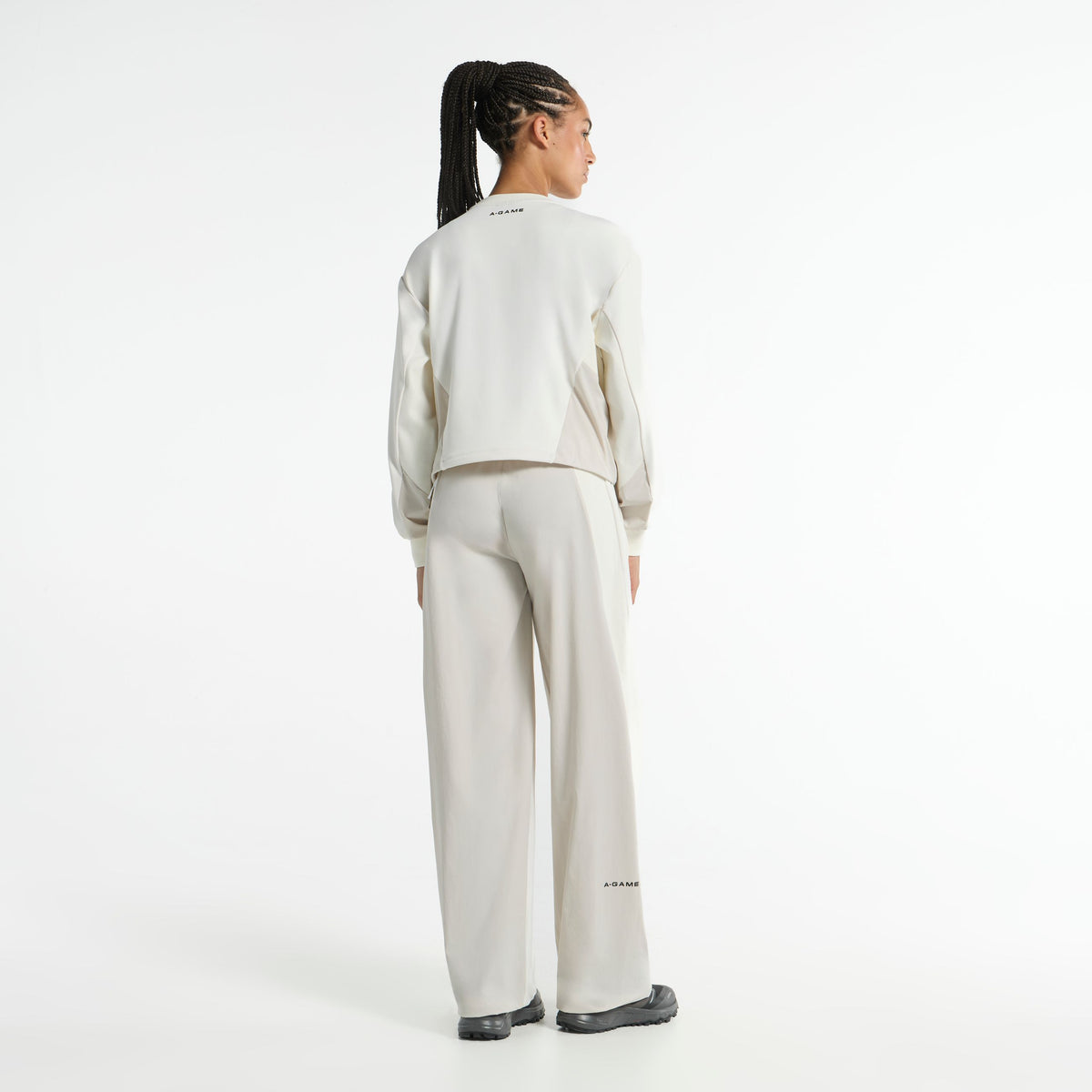 Women's Oversized Track Sweater - Ecru