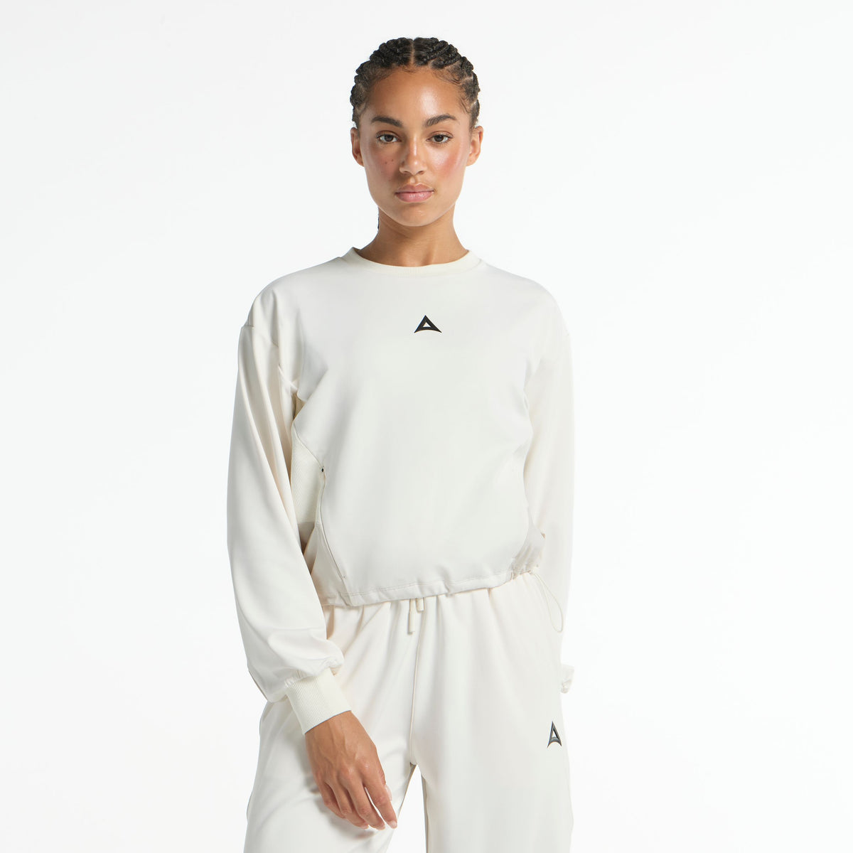 Women's Oversized Track Sweater - Ecru