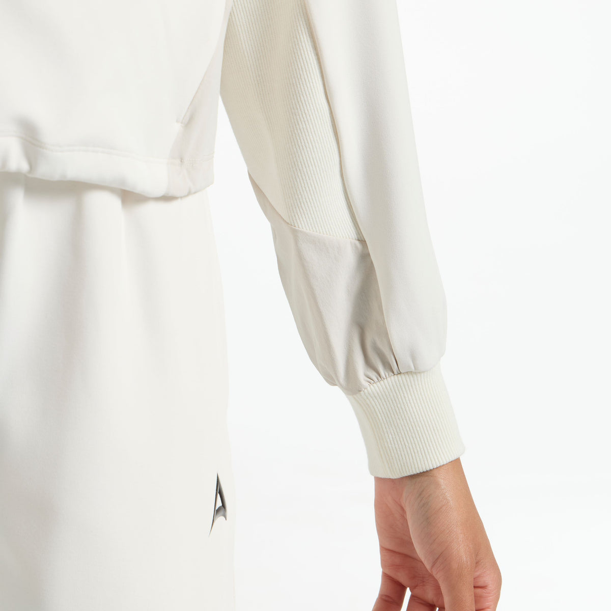 Women's Oversized Track Sweater - Ecru