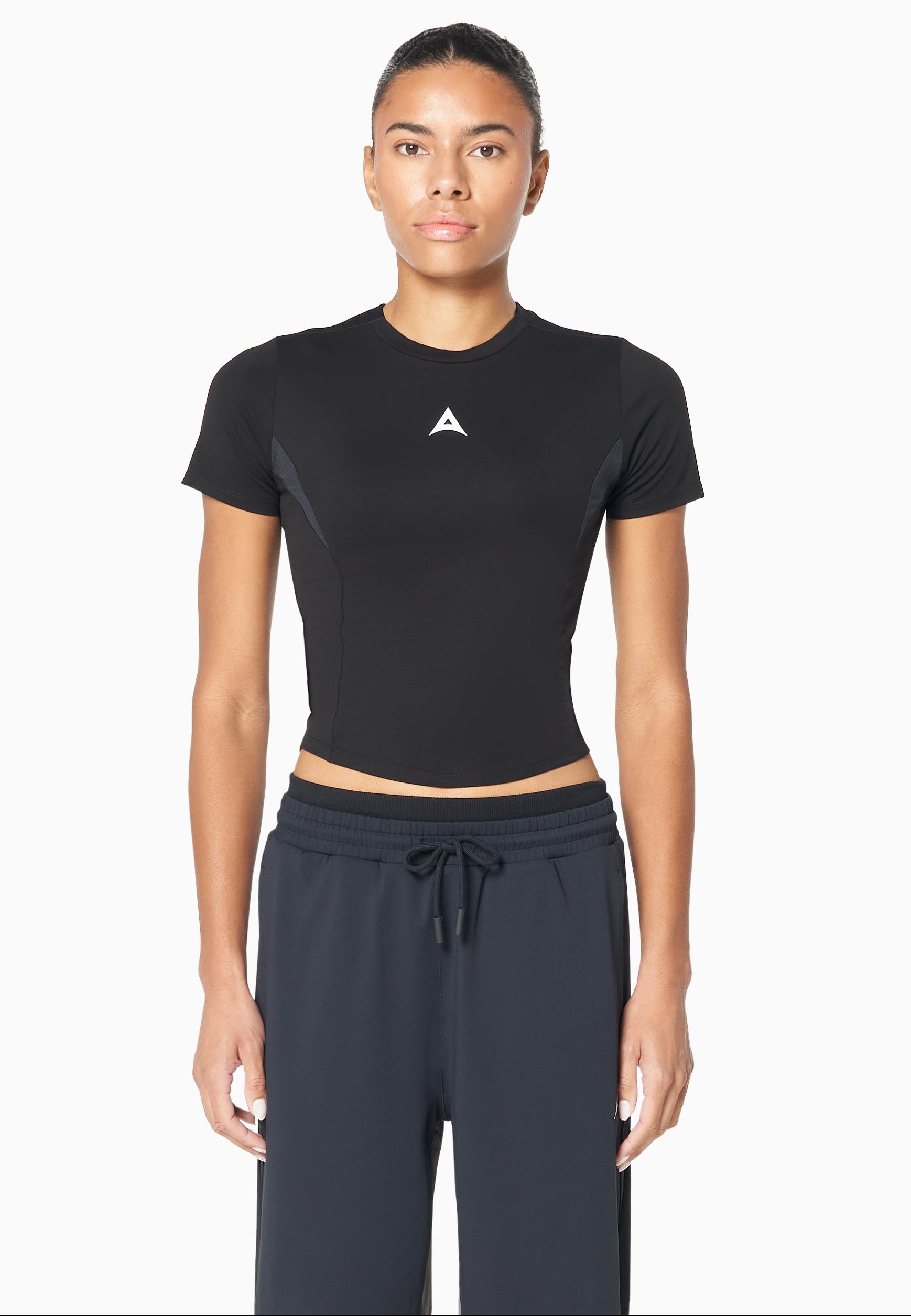 WOMENS LIFEWEAR FITTED T-SHIRT - BLACK