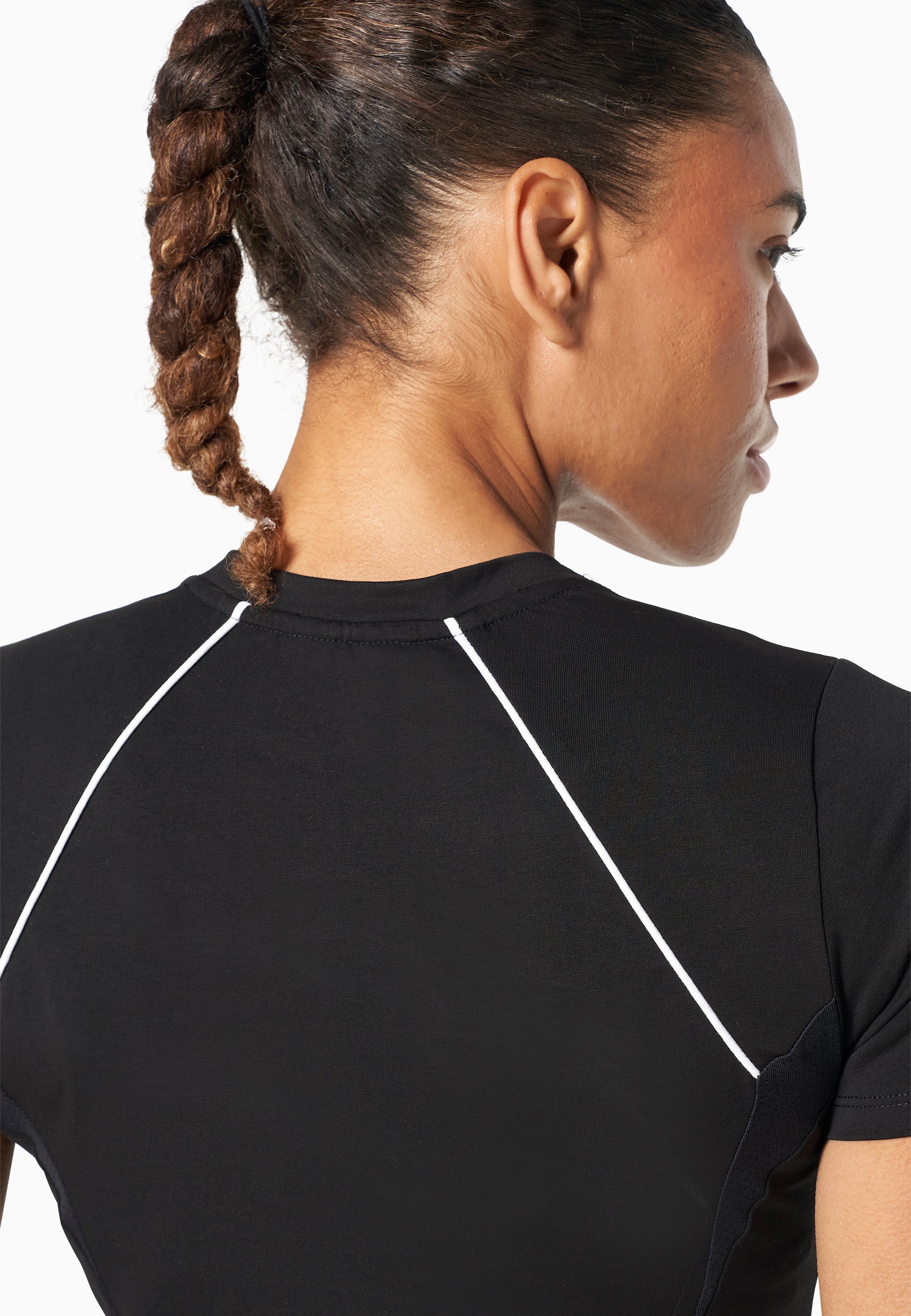 WOMENS LIFEWEAR FITTED T-SHIRT - BLACK