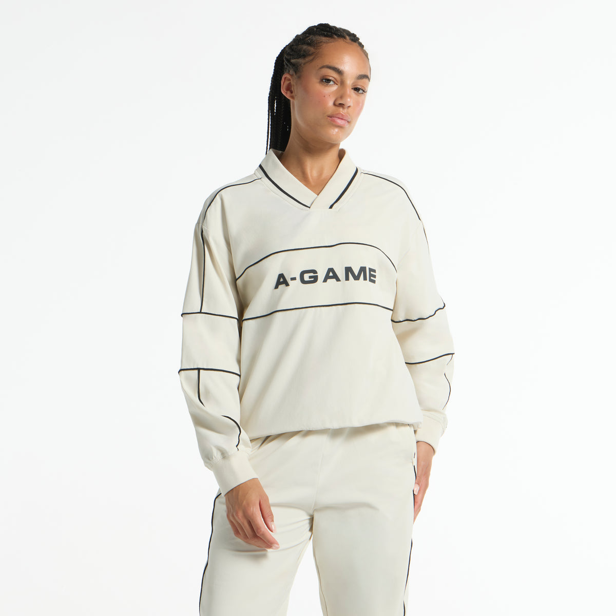 Women's Woven Pullover - Ecru