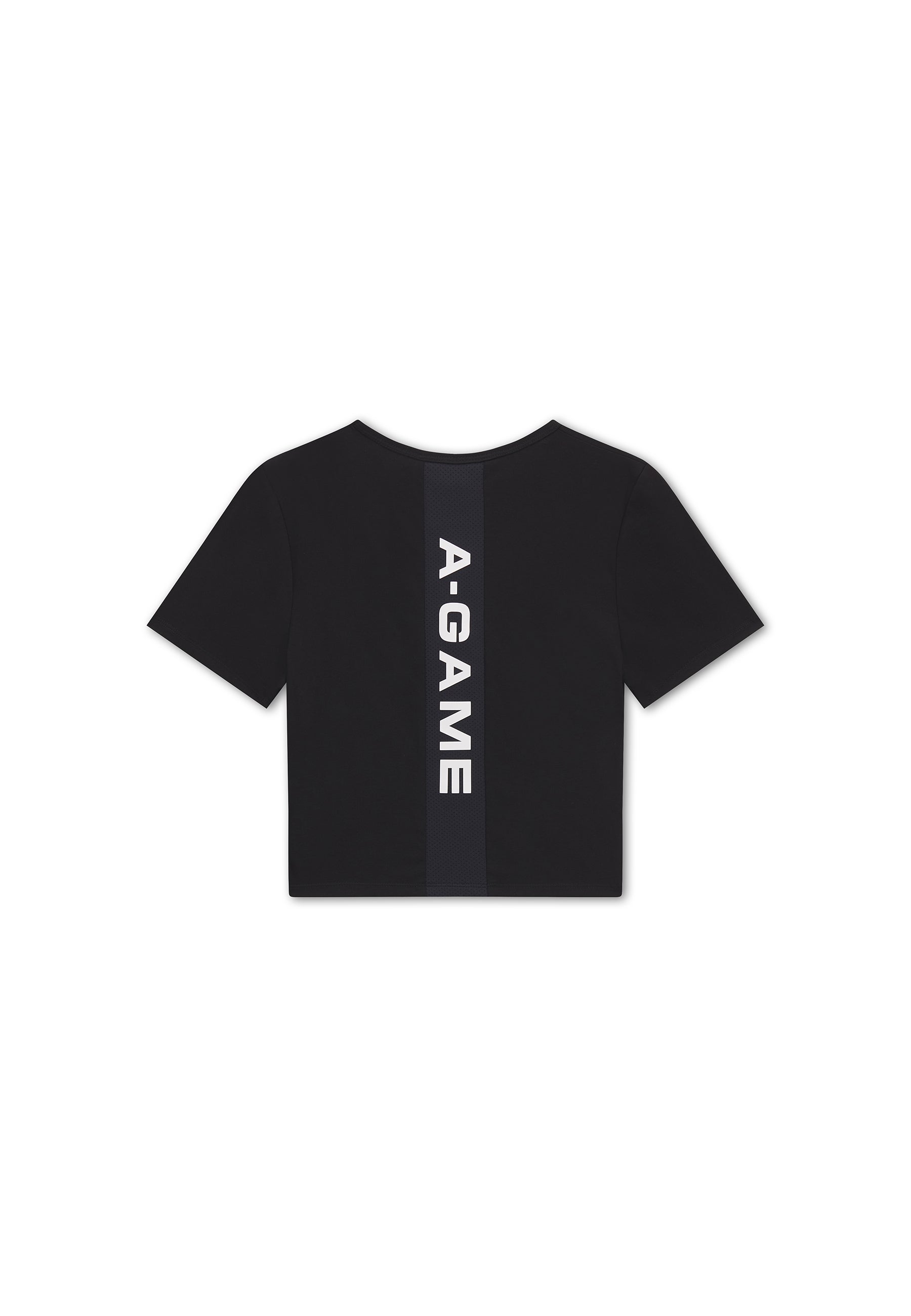 WOMENS LIFEWEAR PANEL CROPPED T-SHIRT - BLACK