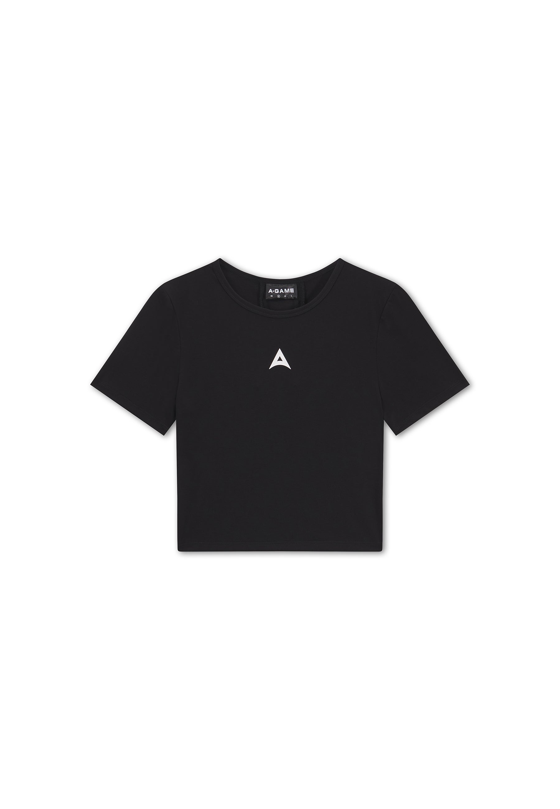 WOMENS LIFEWEAR PANEL CROPPED T-SHIRT - BLACK