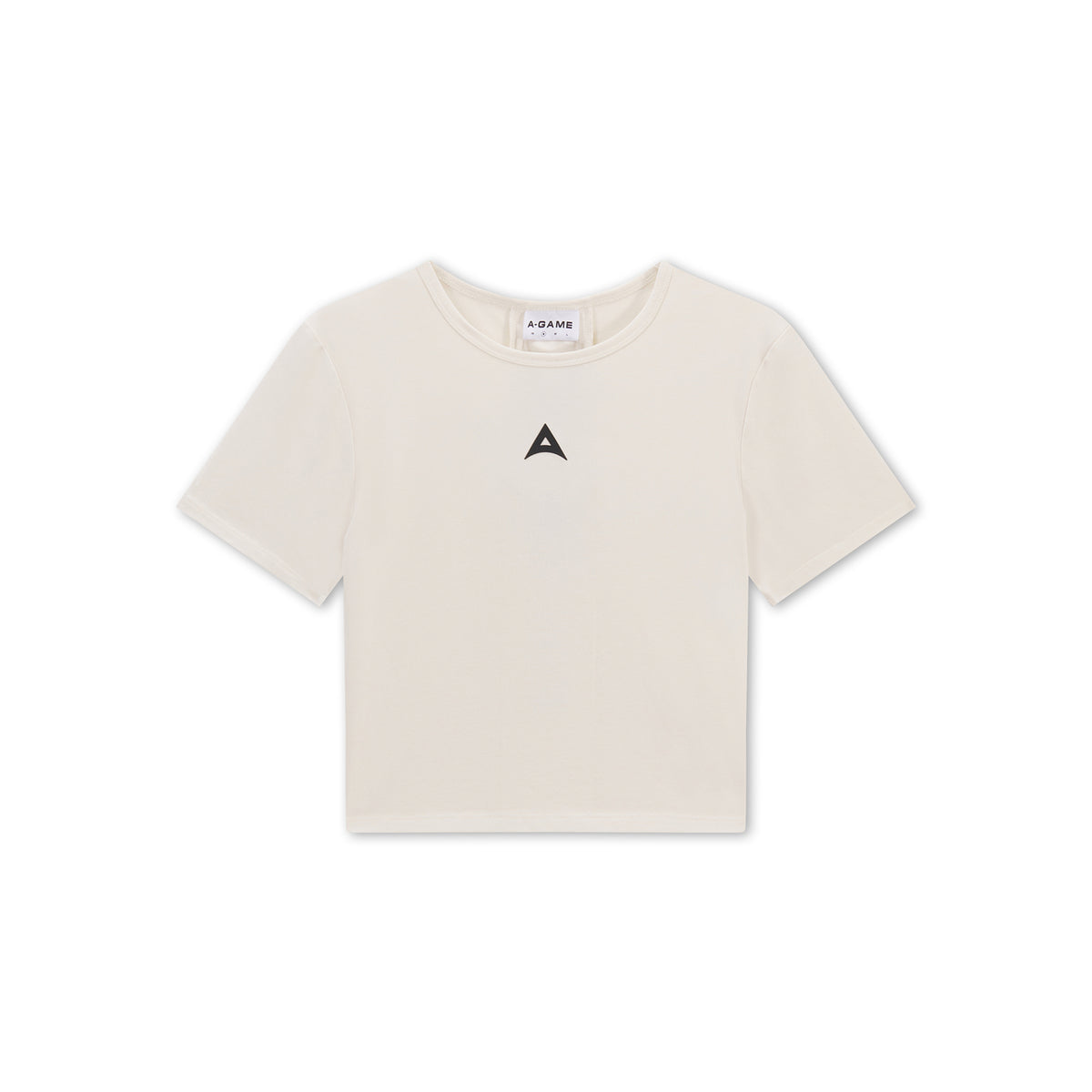 Women's Panel Cropped T-Shirt - Ecru