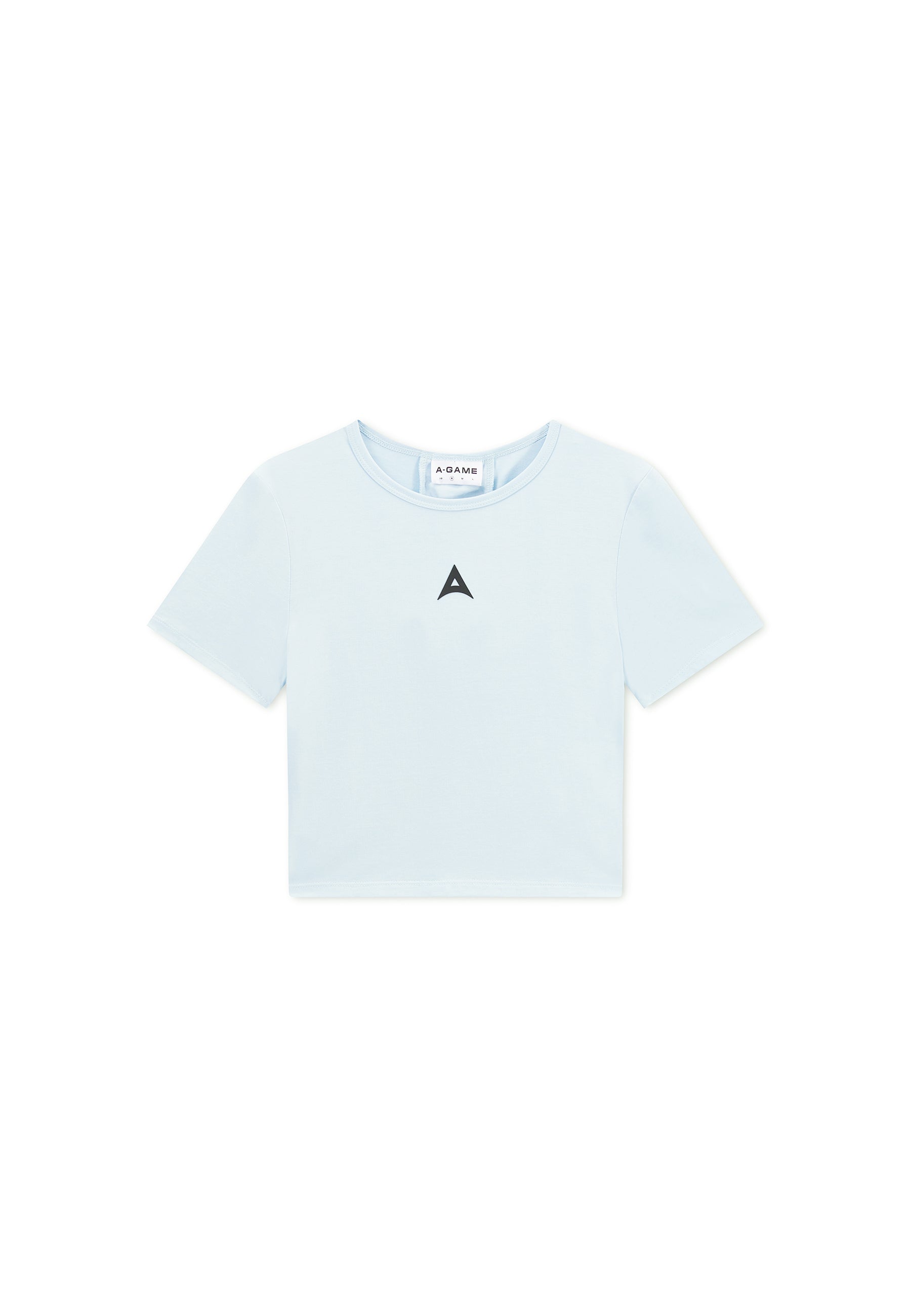 WOMENS LIFEWEAR PANEL CROPPED T-SHIRT - PALE BLUE