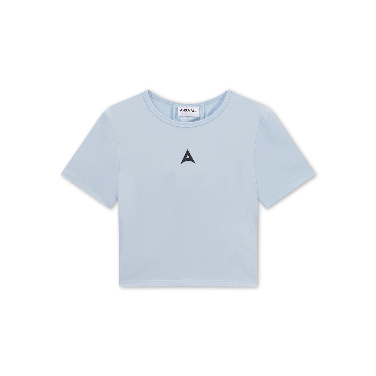 Women's Panel Cropped T-Shirt - Pale Blue