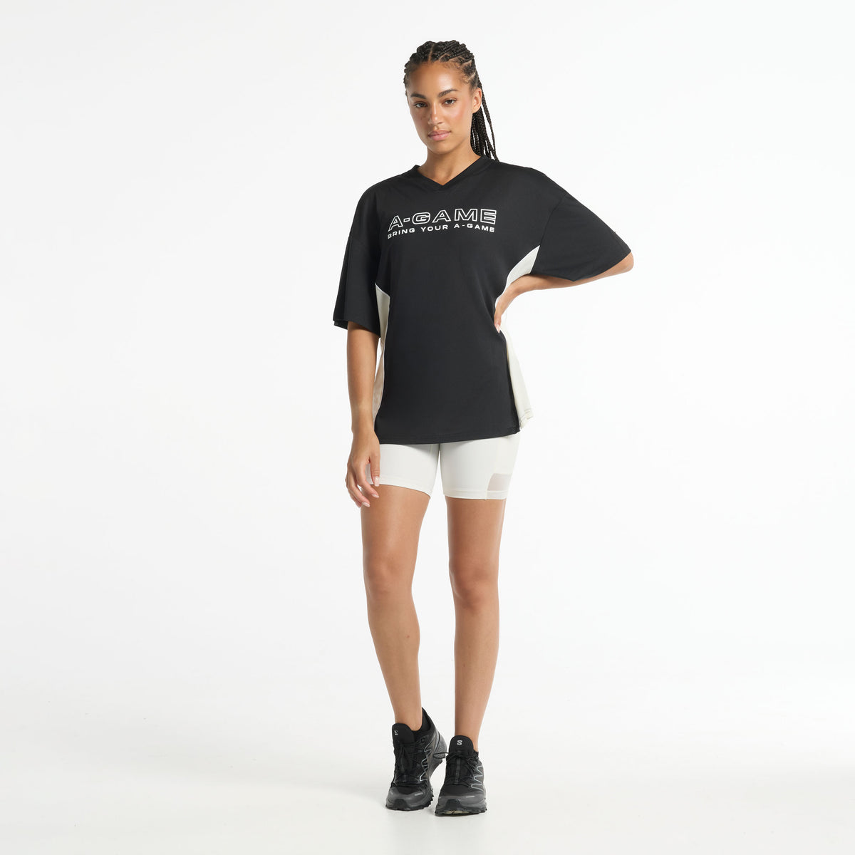 Women's Football T-Shirt - Black