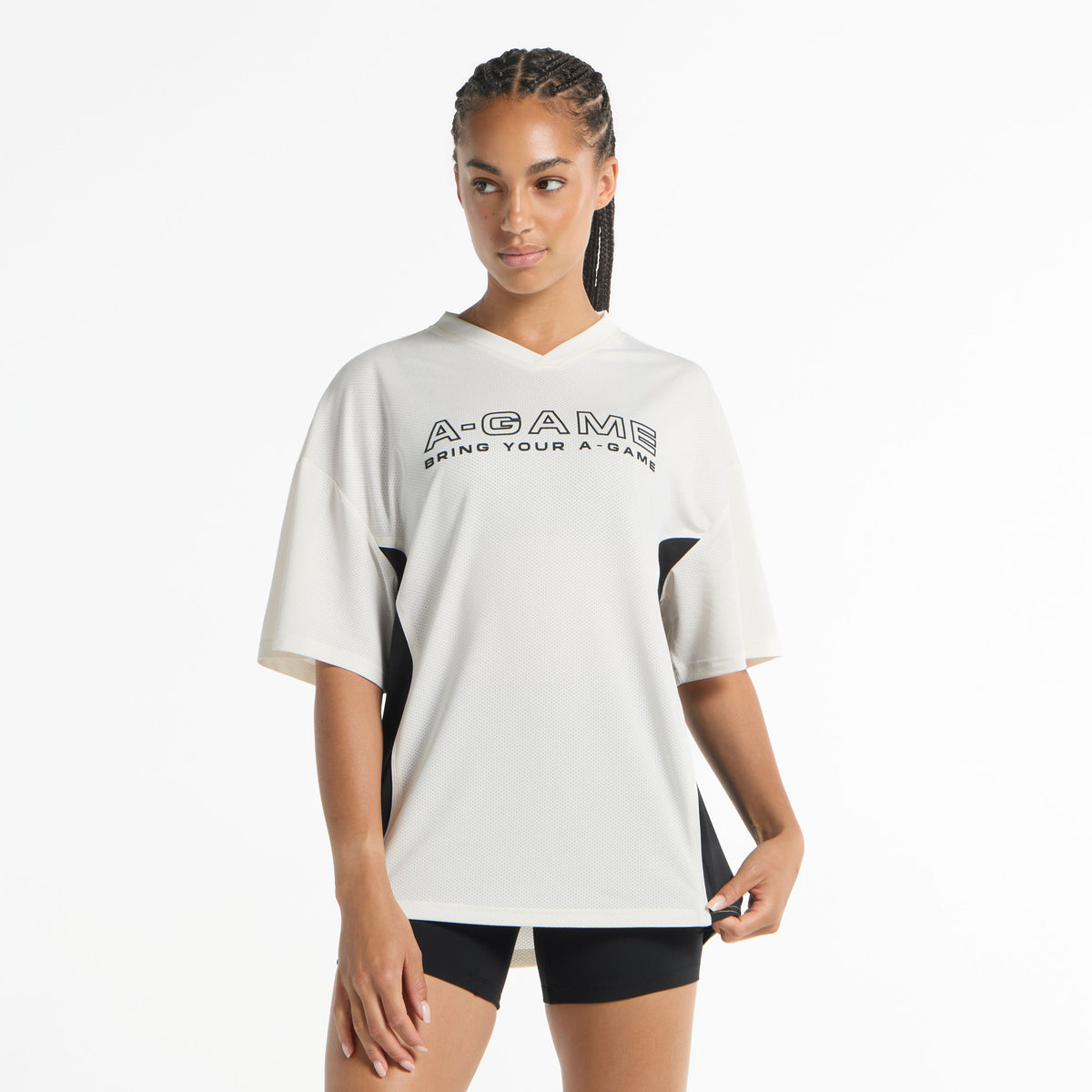 Women's Football T-Shirt - Ecru