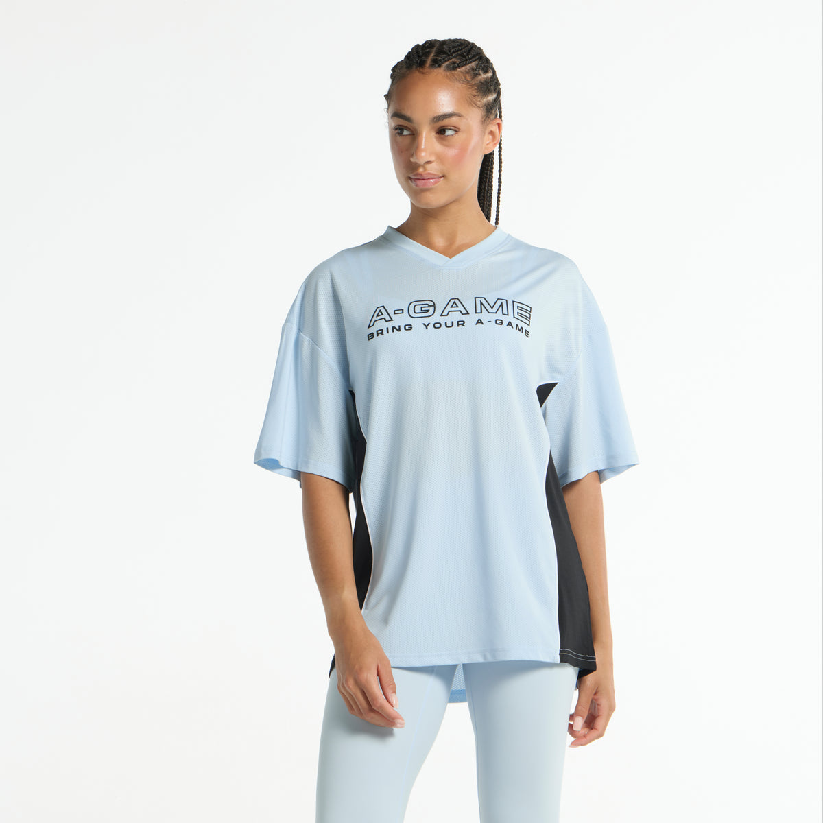 Women's Football T-Shirt - Pale Blue