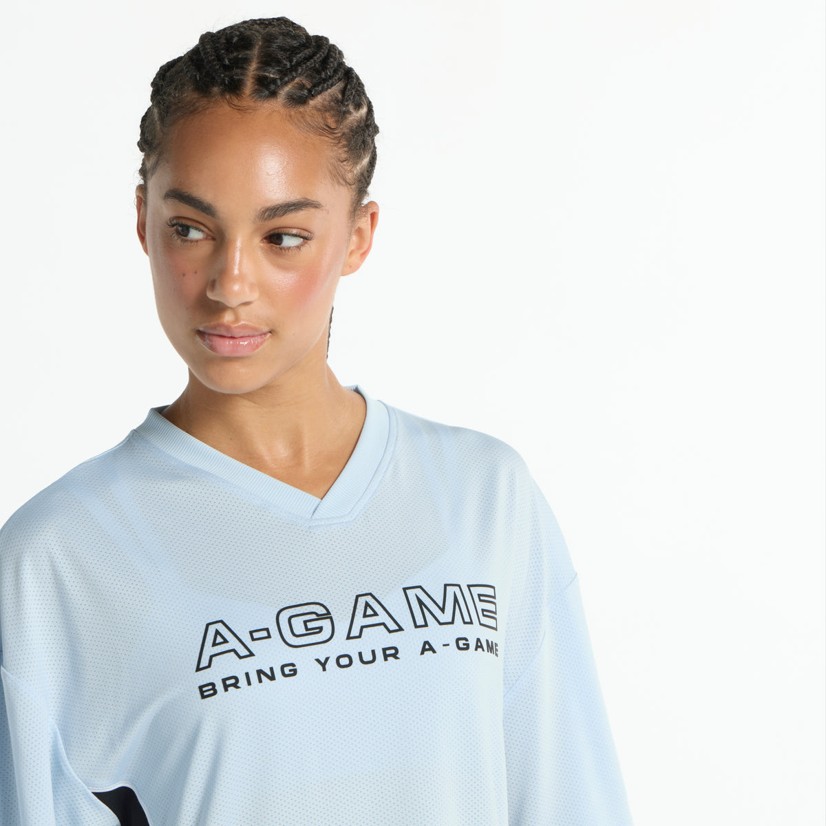 Women's Football T-Shirt - Pale Blue