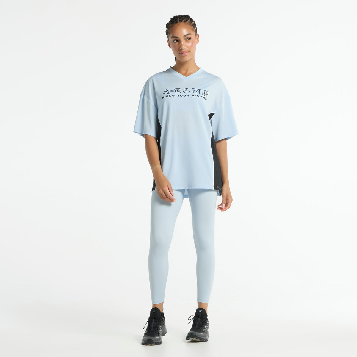 Women's Football T-Shirt - Pale Blue