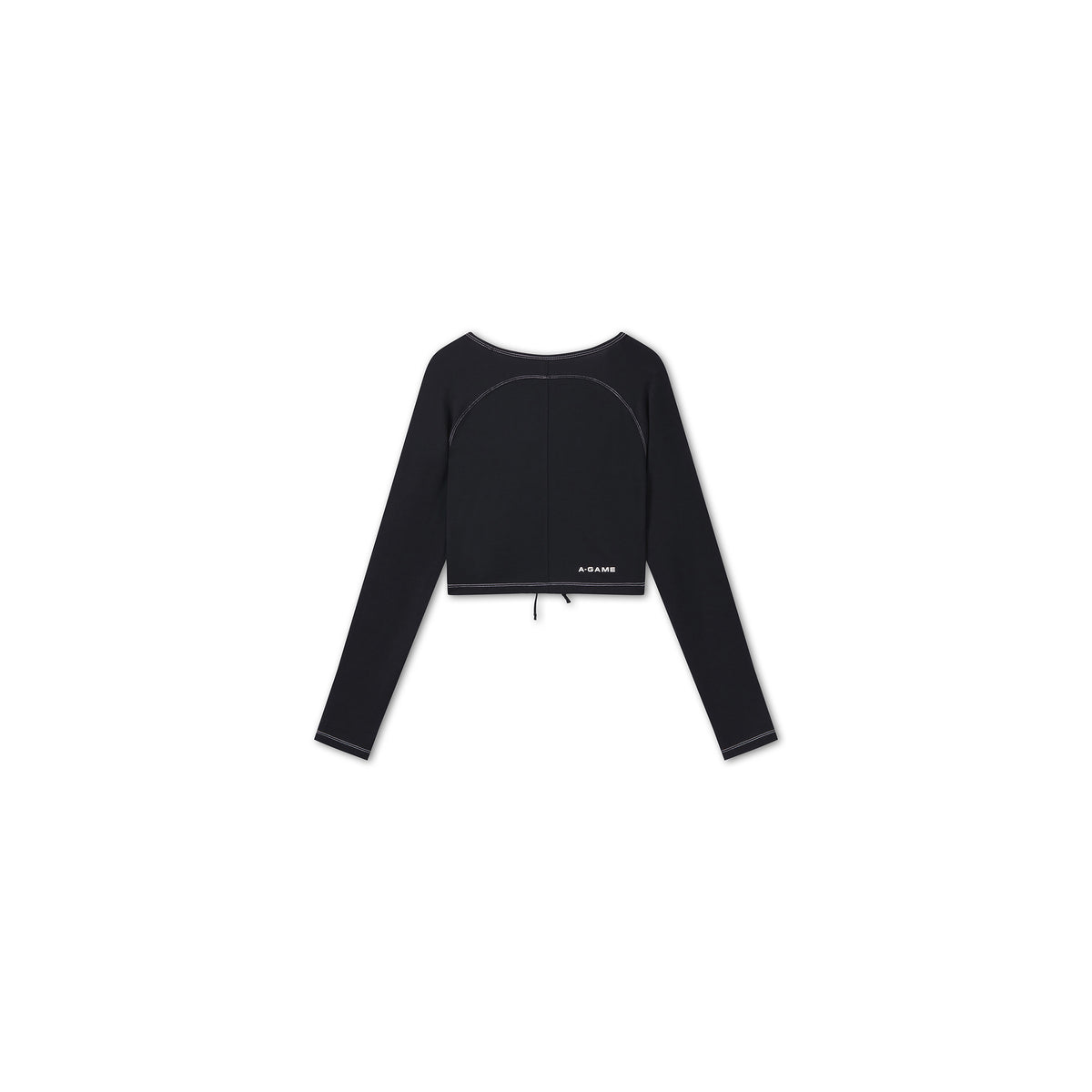 Women's Ruched Front Long Sleeve - Black