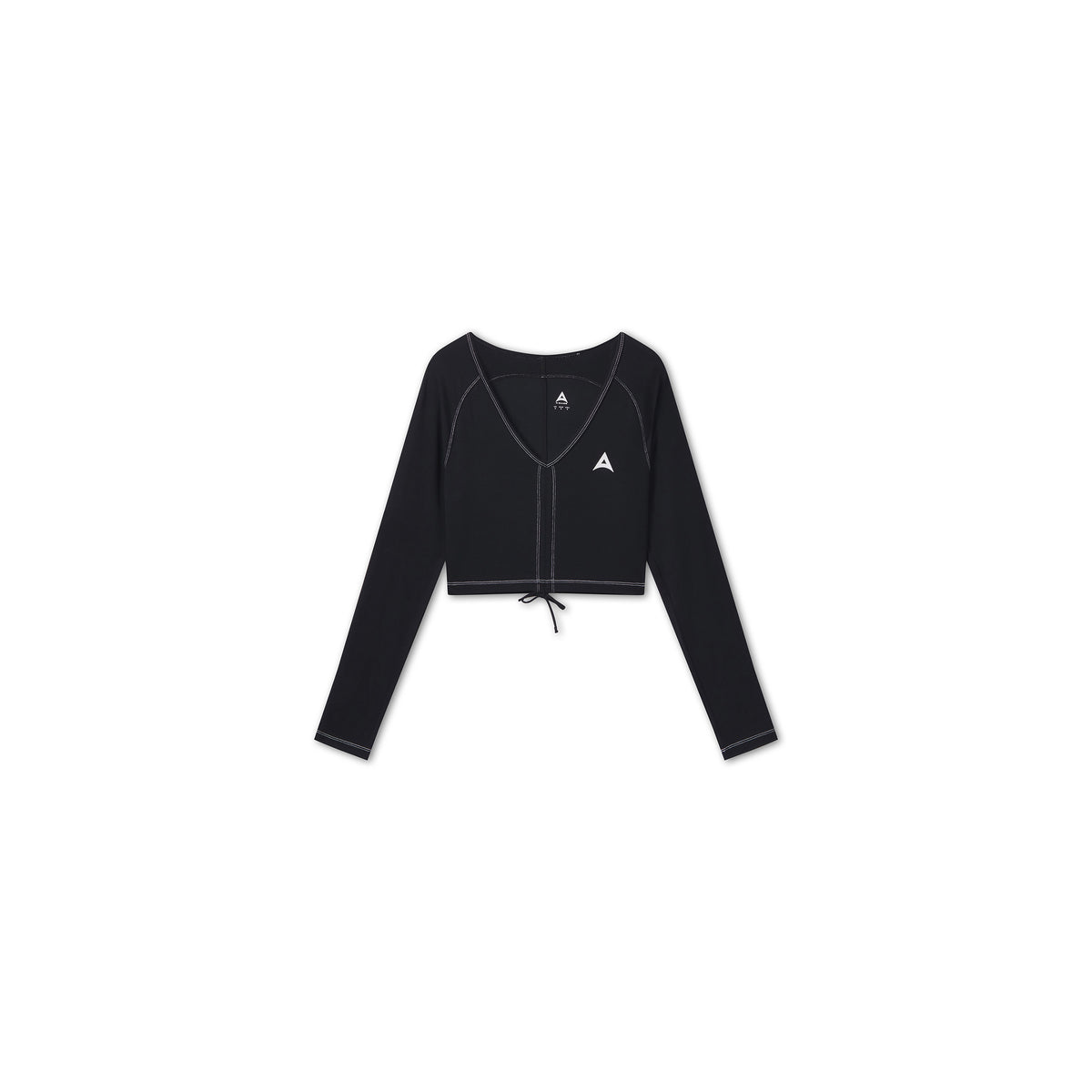 Women's Ruched Front Long Sleeve - Black