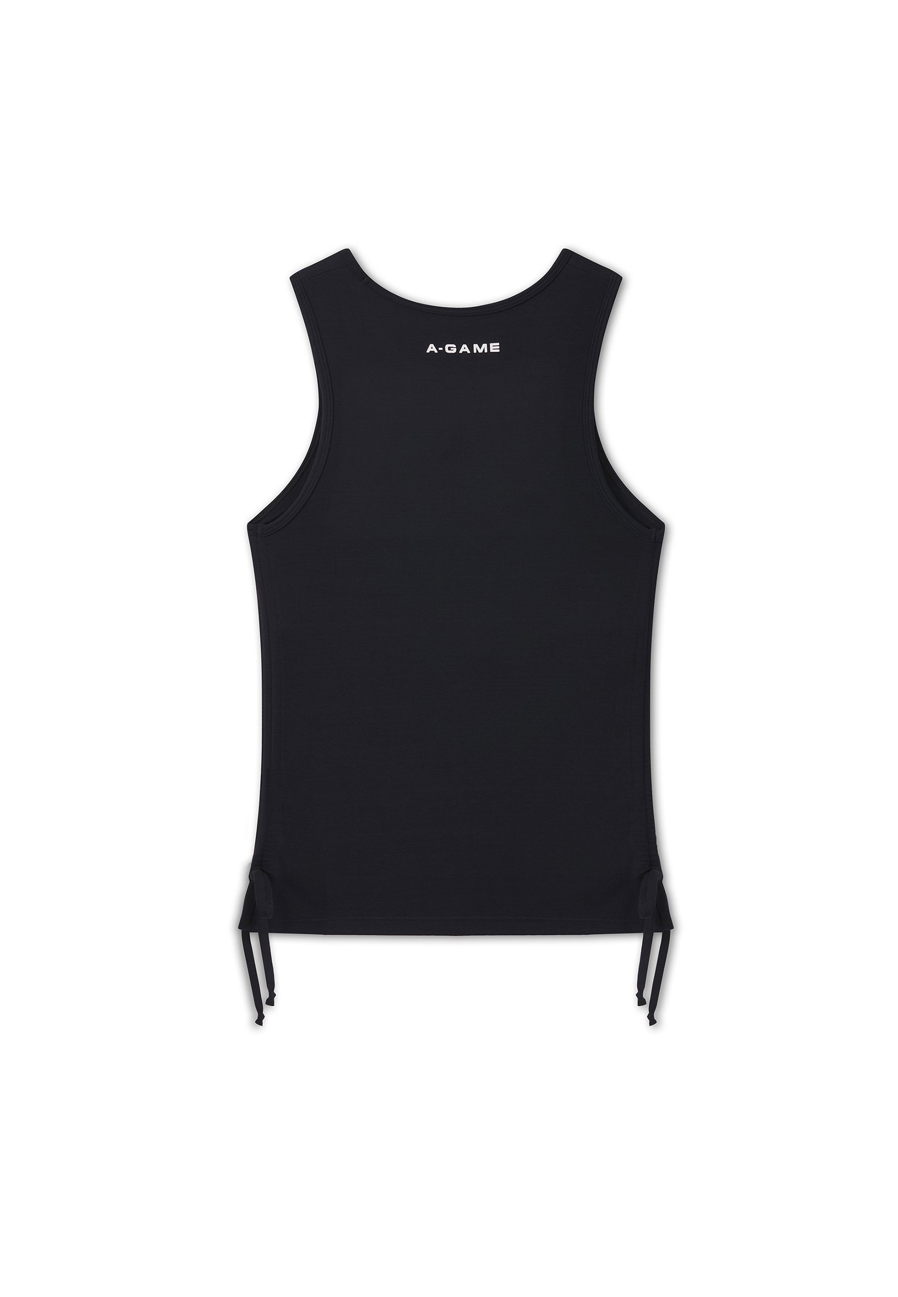 WOMENS LIFEWEAR RUCHED SIDE TANK - BLACK