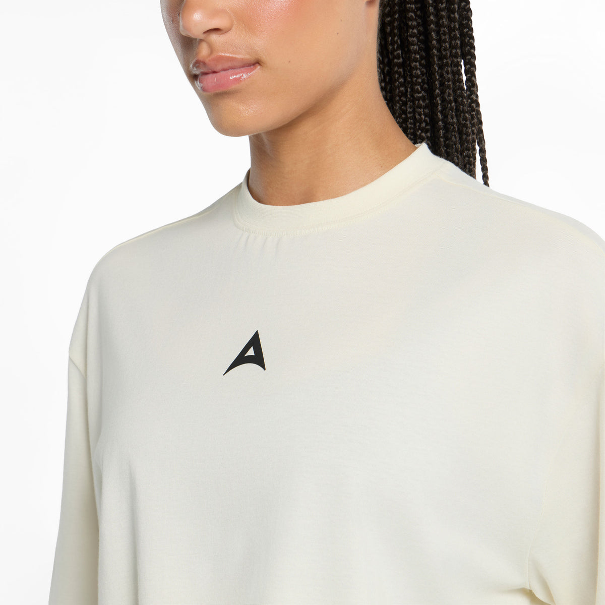 Women's Cropped Graphic T-Shirt - Ecru