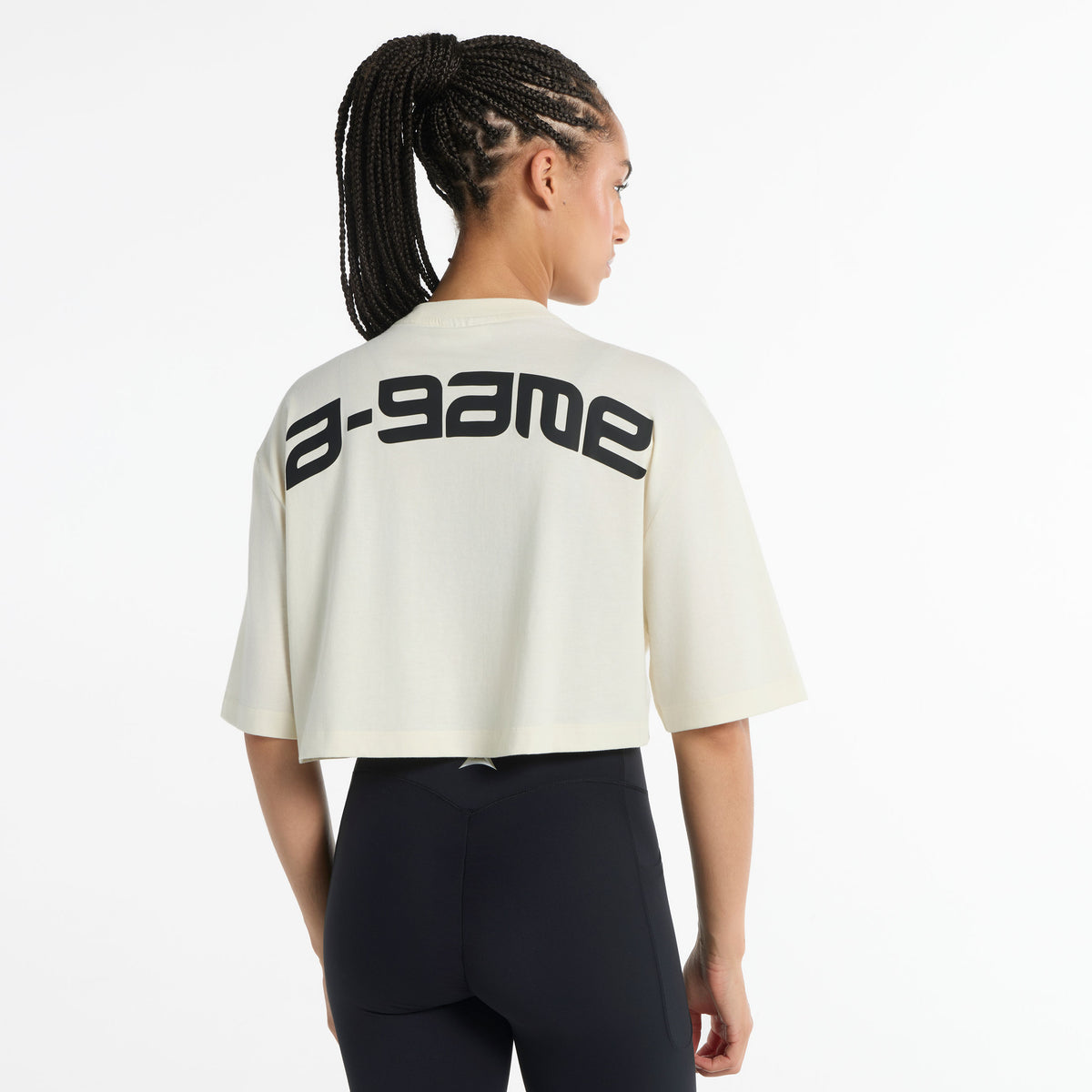 Women's Cropped Graphic T-Shirt - Ecru