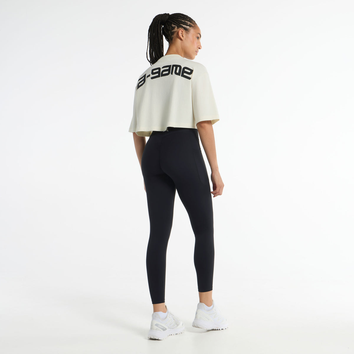 Women's Cropped Graphic T-Shirt - Ecru