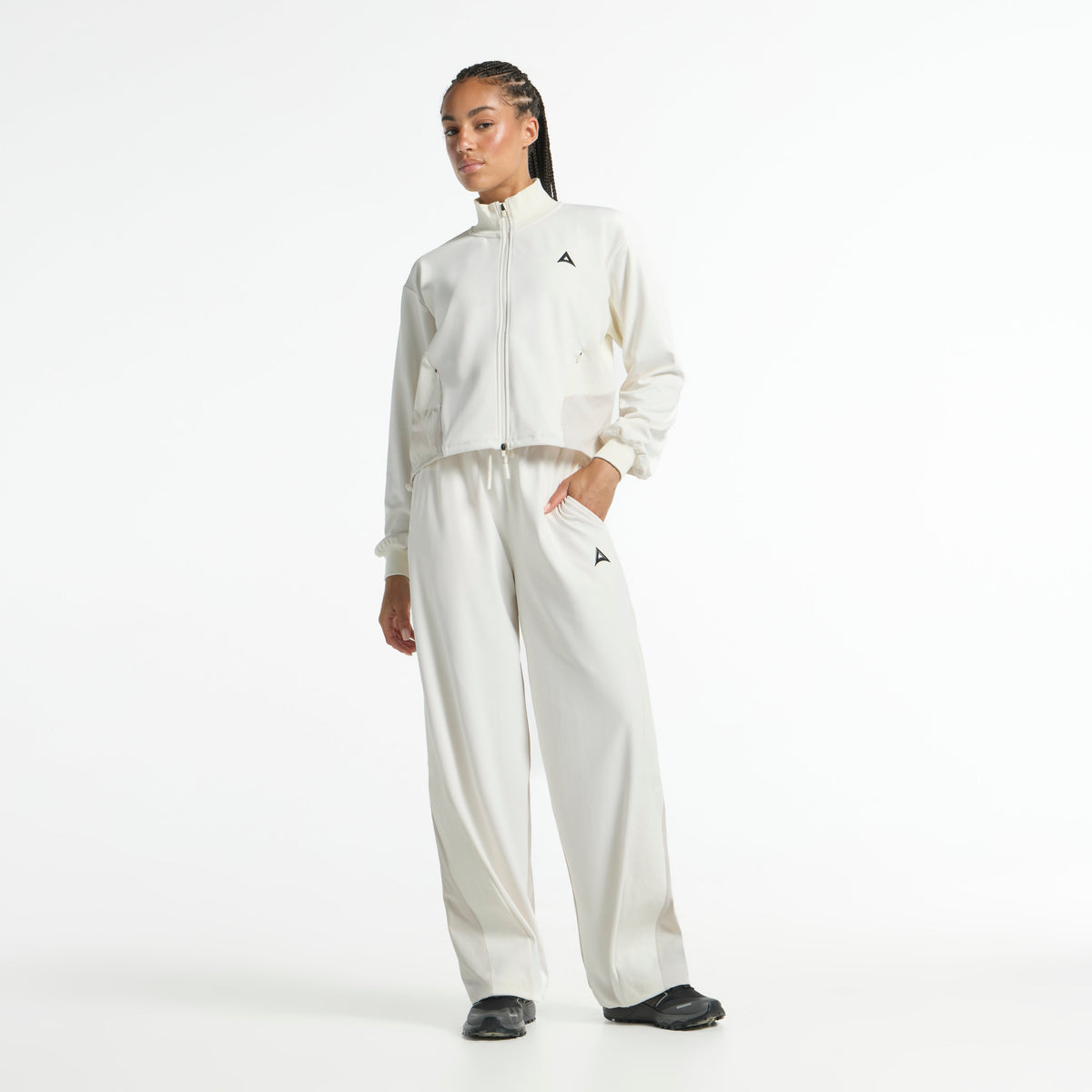 Women's Oversized Track Jacket - Ecru