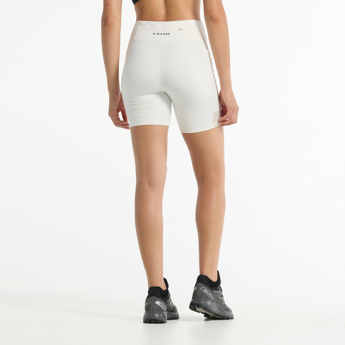 Women's Reflective Running Shorts - Ecru