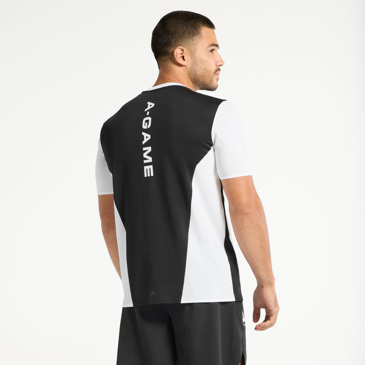 Men's Panelled Training T-Shirt - White/Black