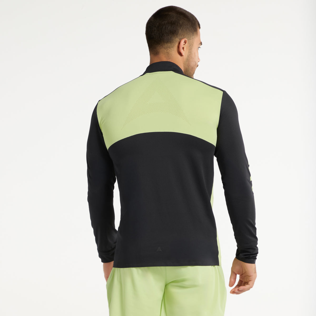 Men's Performance Long Sleeve Top - Black/Lime