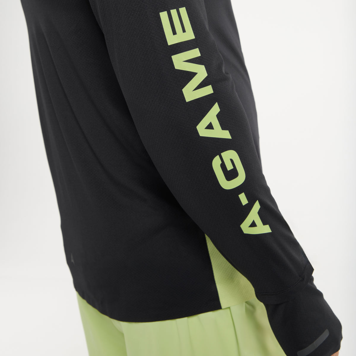Men's Performance Long Sleeve Top - Black/Lime