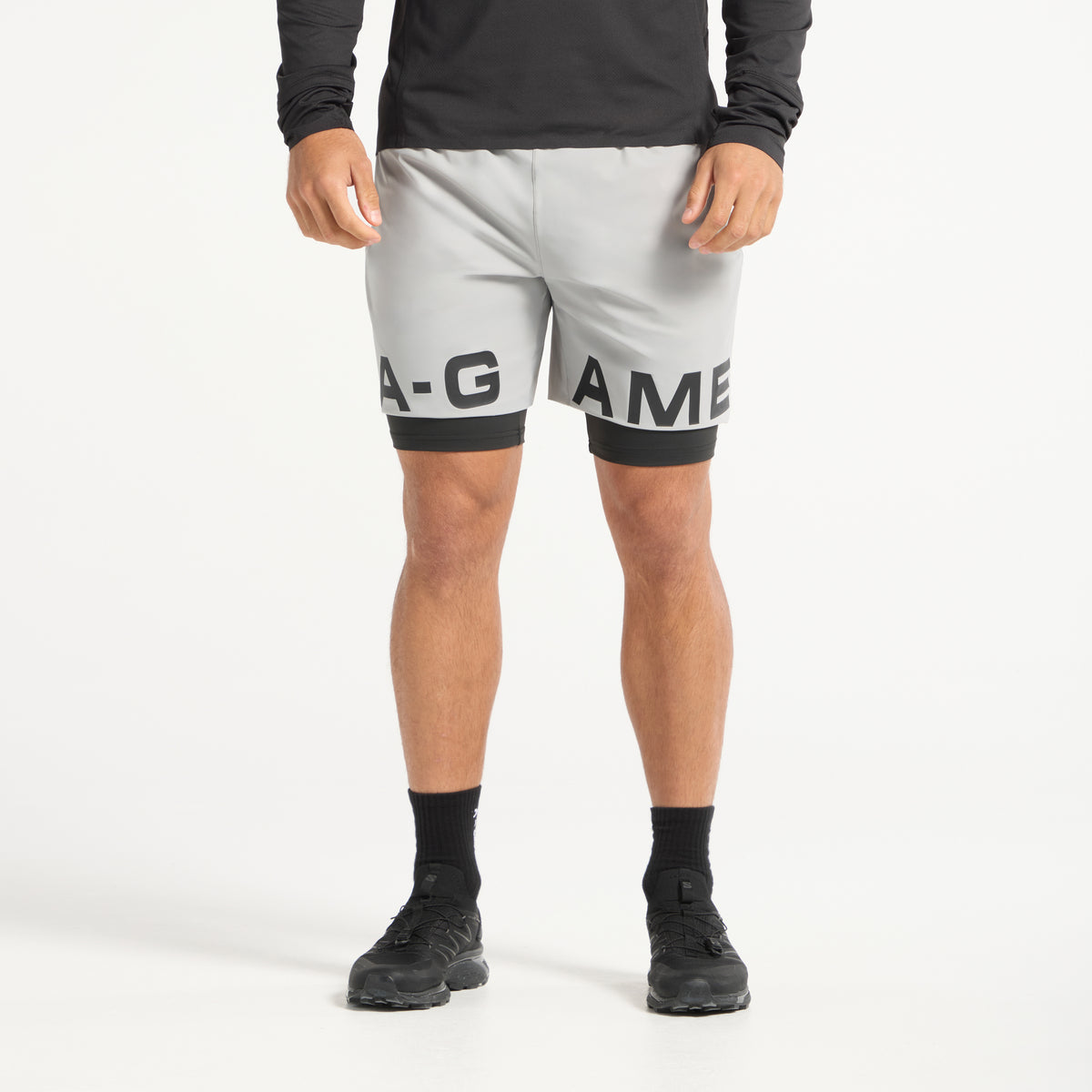 Men's 2-in-1 Shorts - Steel Grey