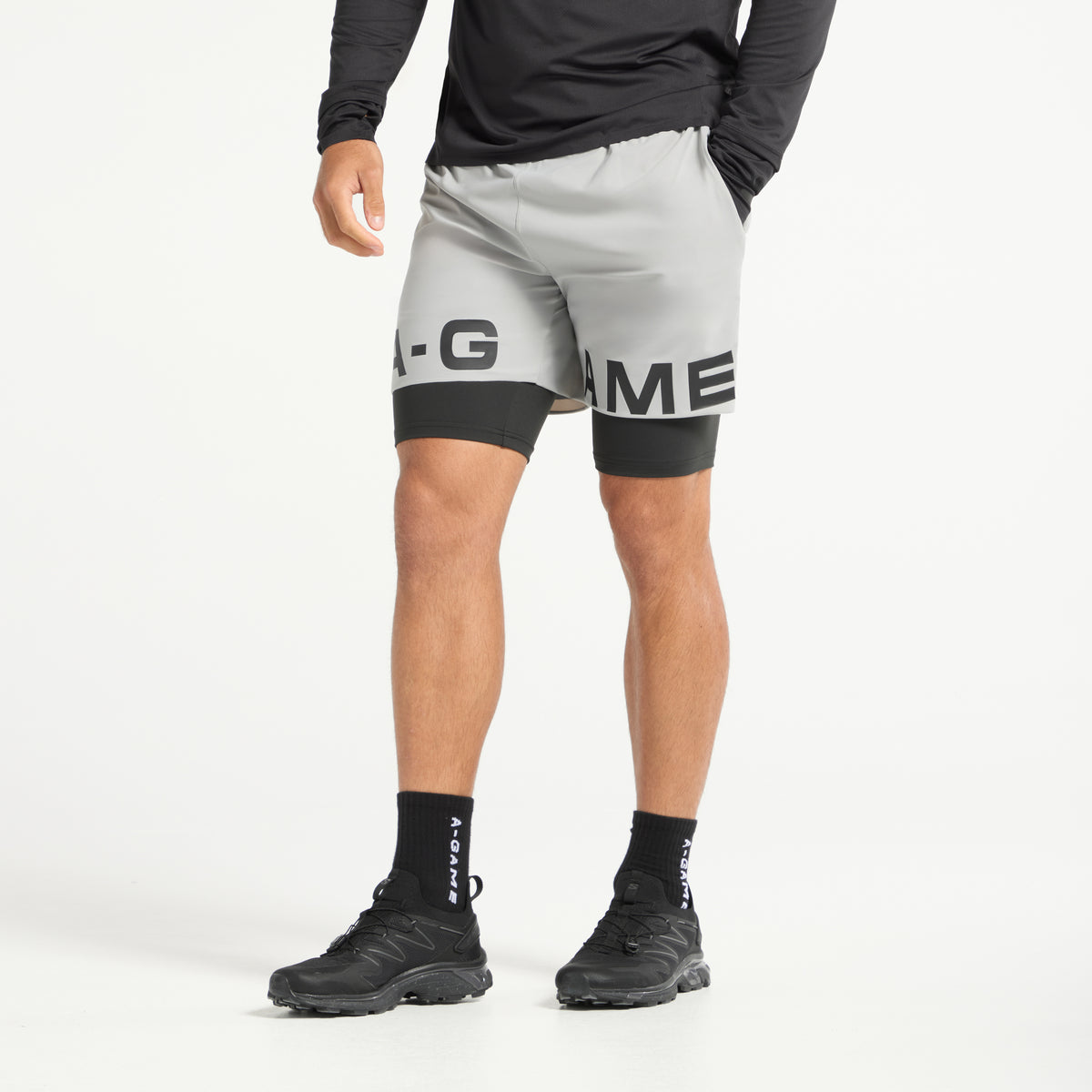 Men's 2-in-1 Shorts - Steel Grey