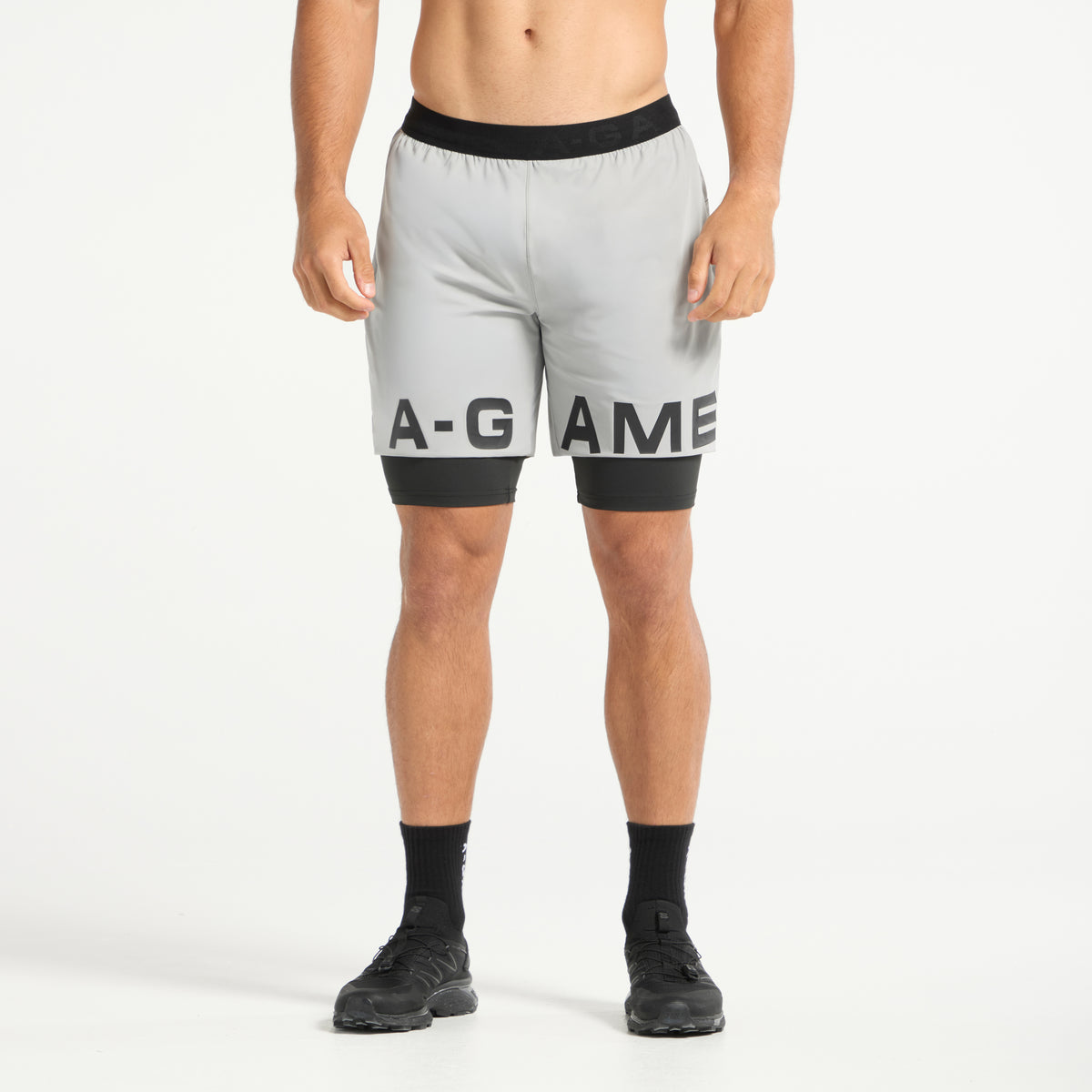 Men's 2-in-1 Shorts - Steel Grey