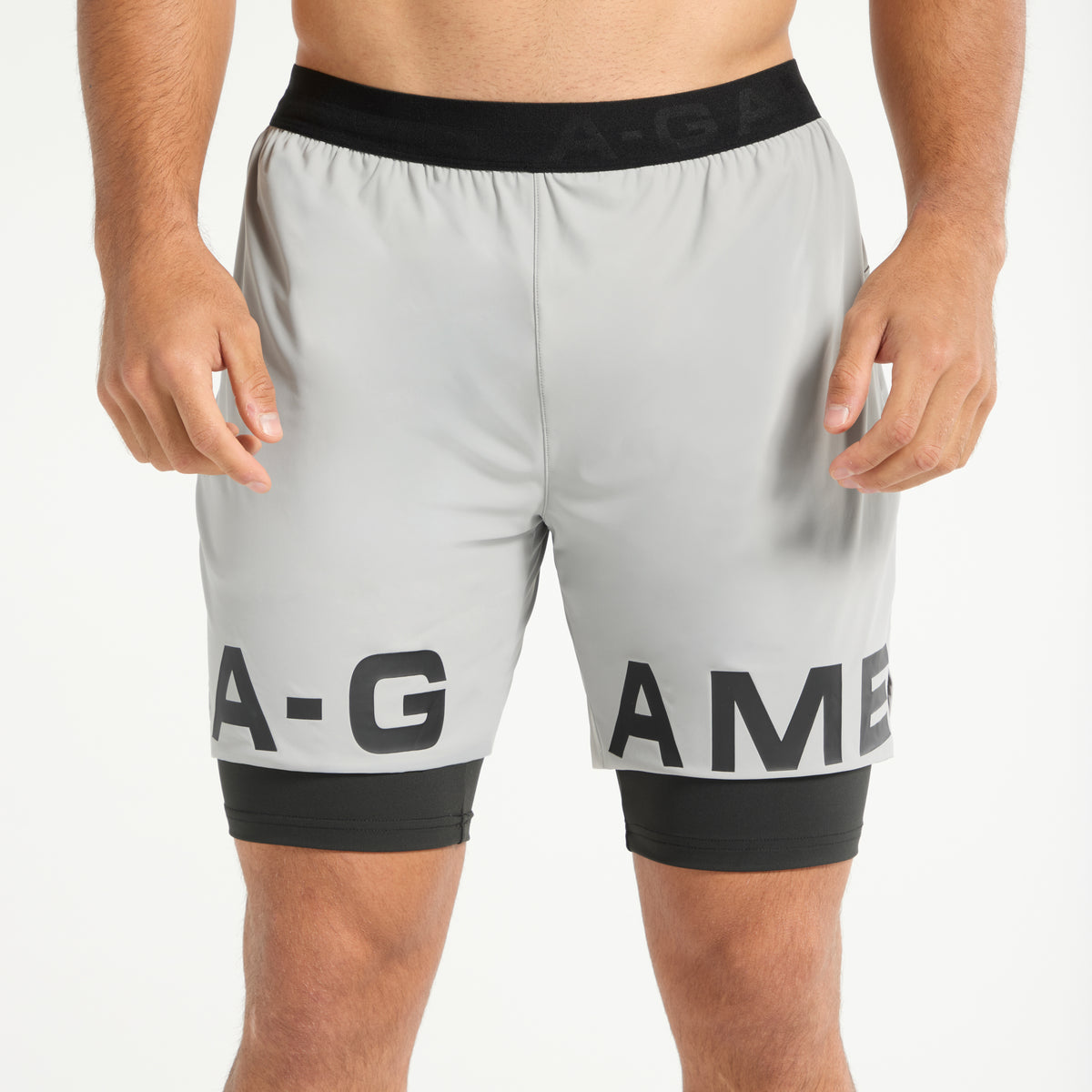 Men's 2-in-1 Shorts - Steel Grey