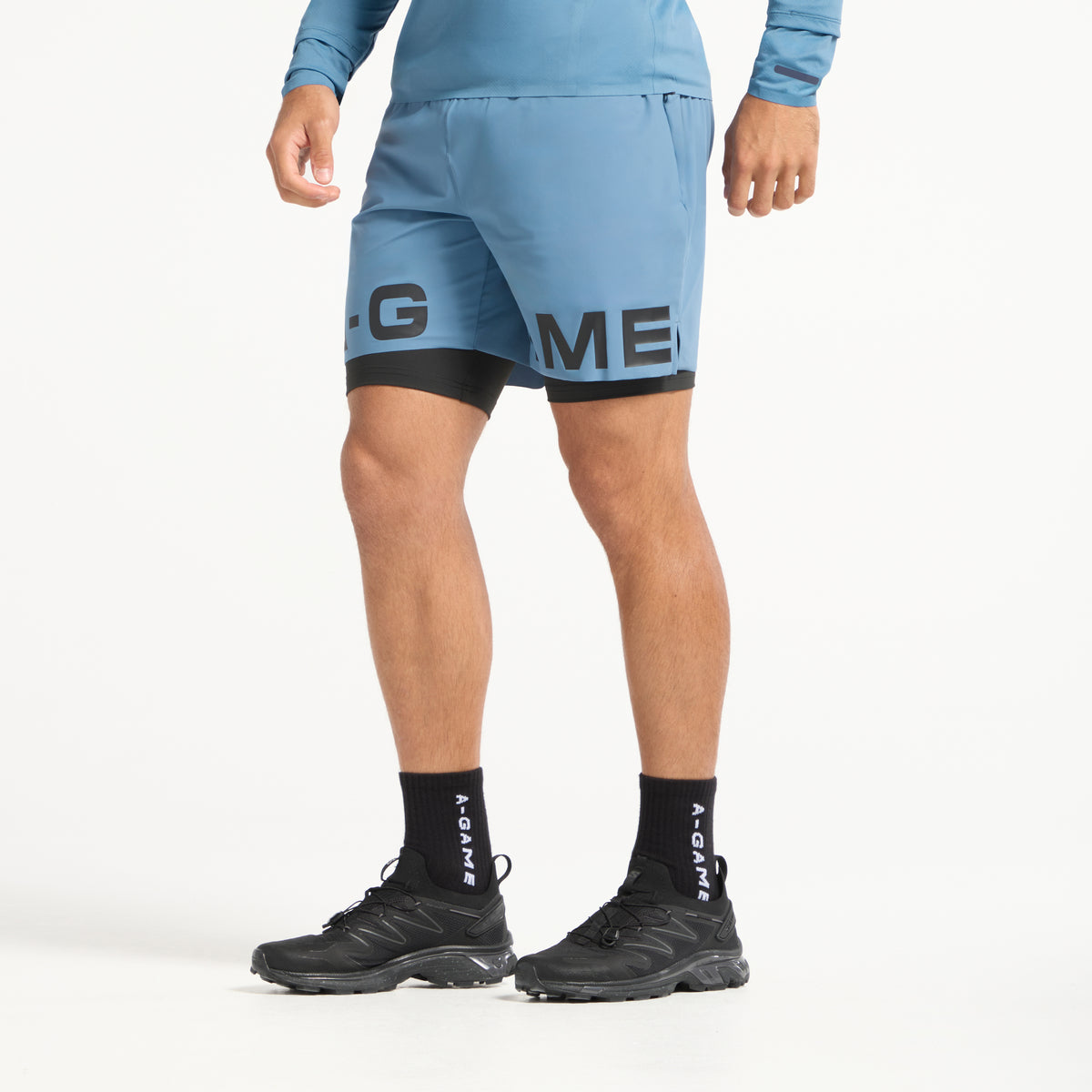 Men's 2-in-1 Shorts - Ocean Blue