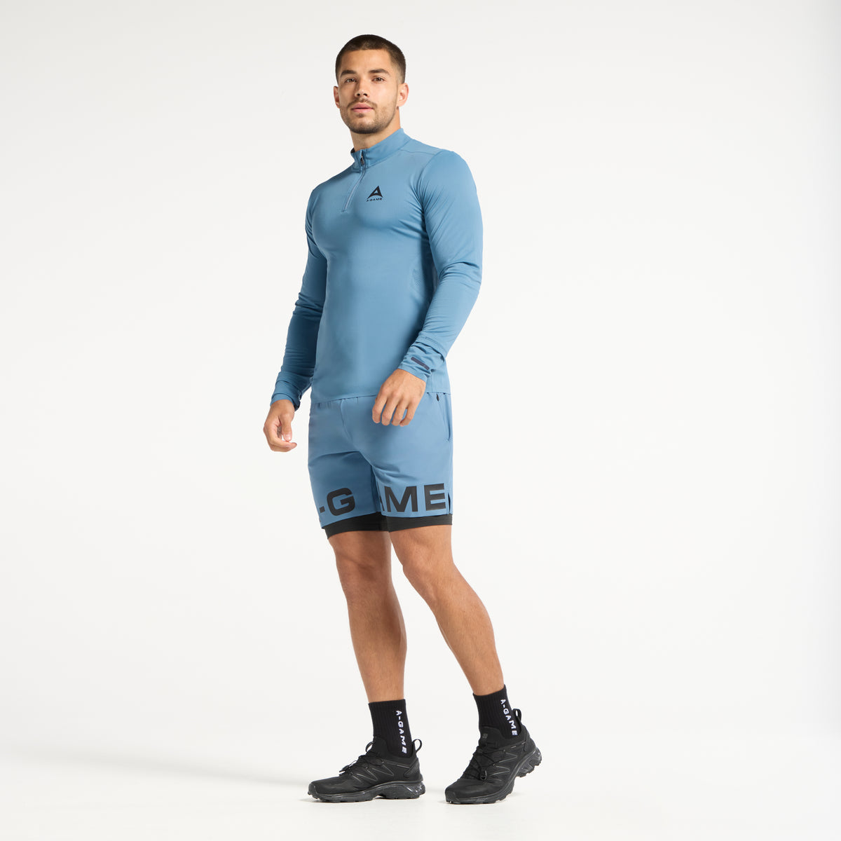 Men's Performance Long Sleeve Top - Ocean Blue