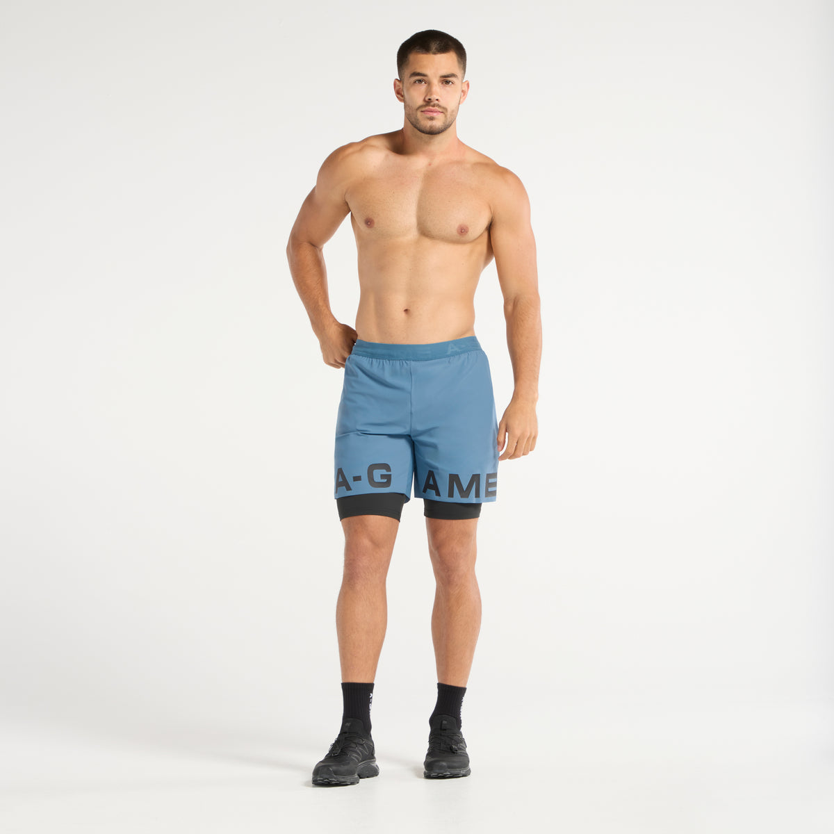 Men's 2-in-1 Shorts - Ocean Blue