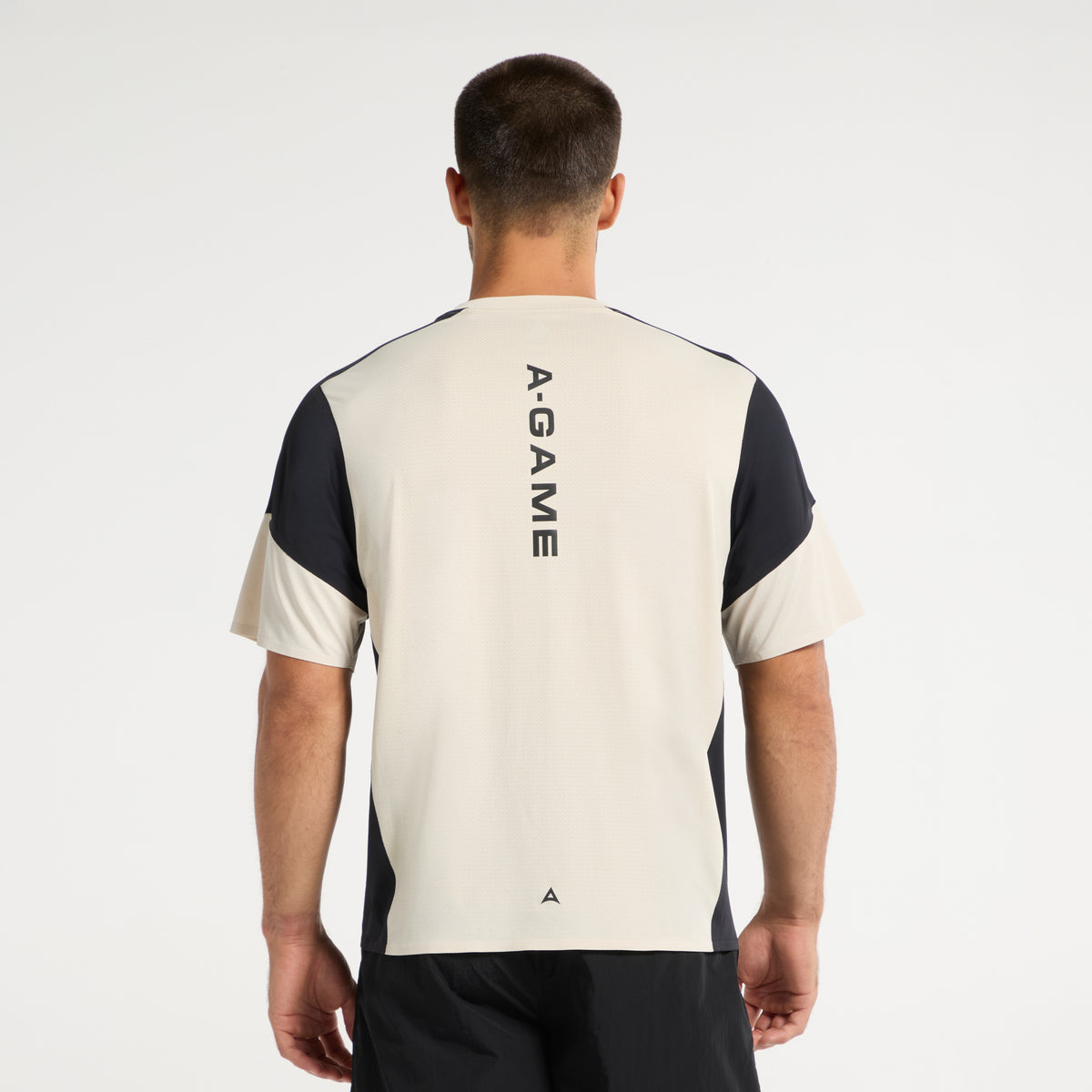 Men's Mesh T-Shirt - Beige / Black