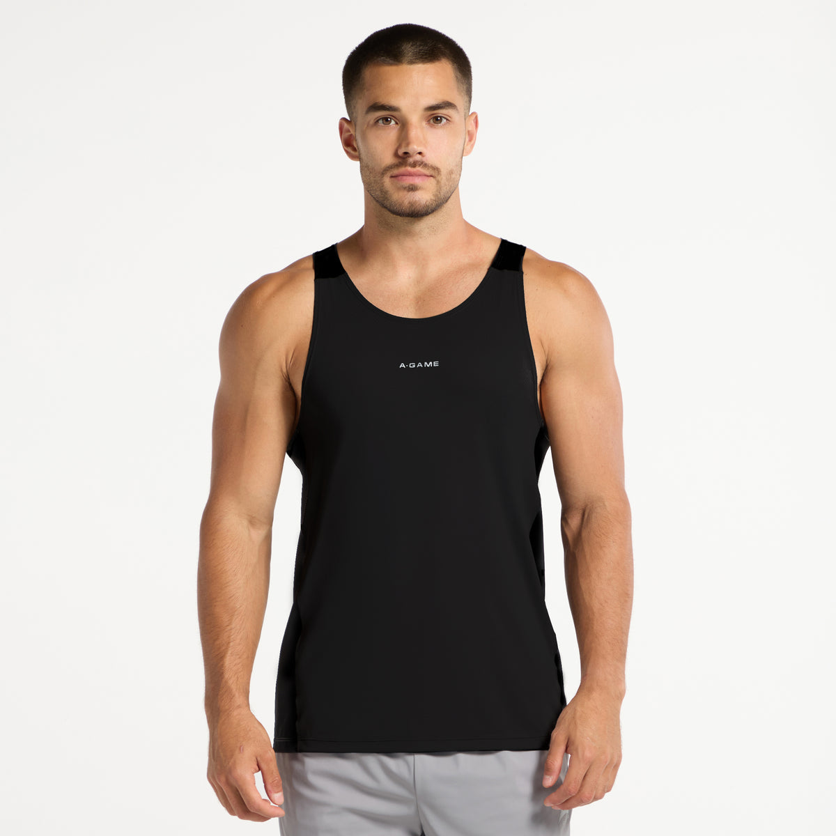 Men's Mesh Panel Vest - Black