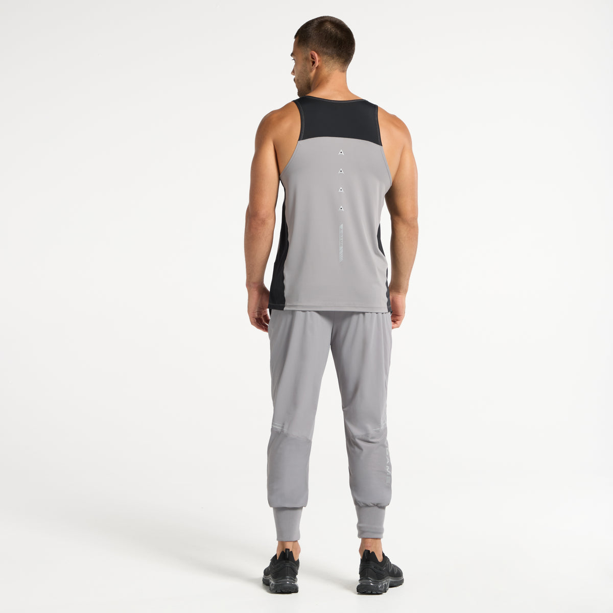 Men's Mesh Panel Vest - Grey / Black
