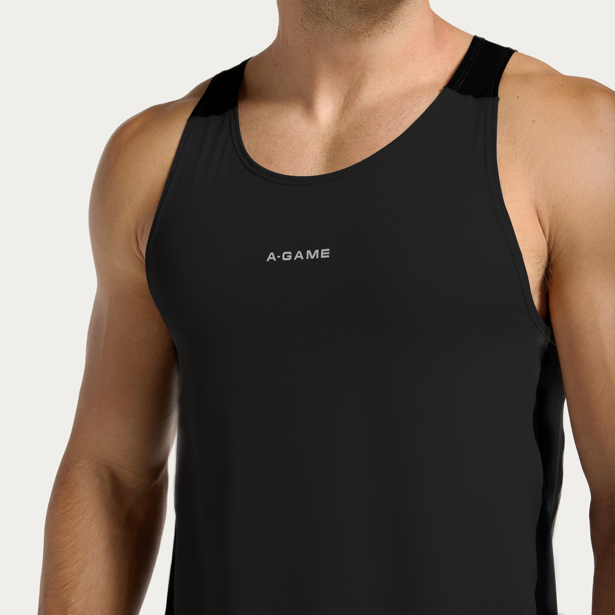 Men's Mesh Panel Vest - Black
