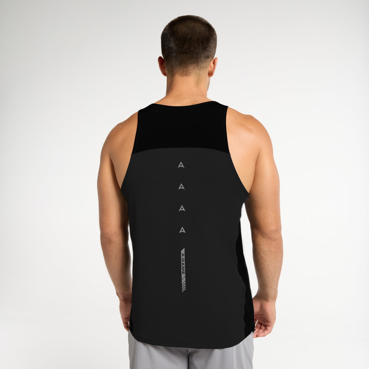 Men's Mesh Panel Vest - Black