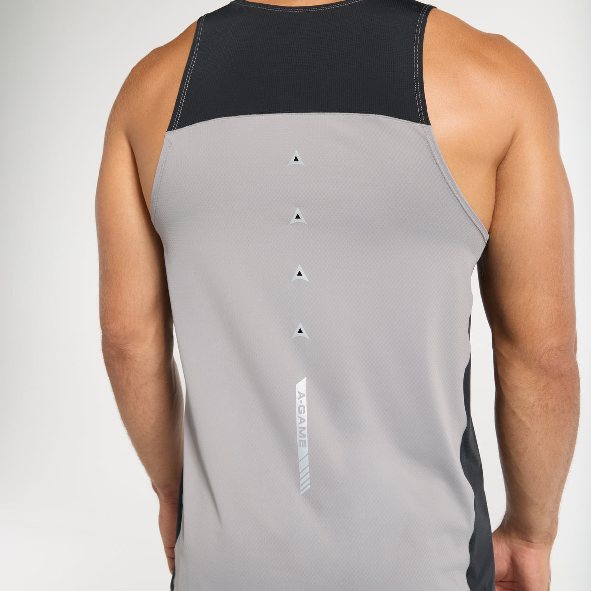 Men's Mesh Panel Vest - Grey / Black