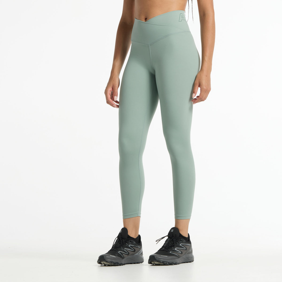 Women's Wrapped Yoga Leggings - Sage Green