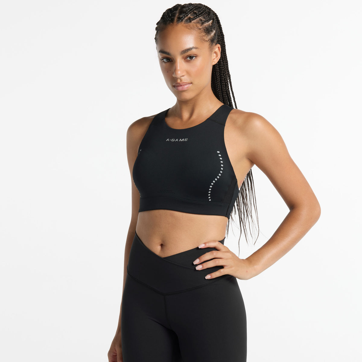 WOMEN'S HIGH SUPPORT SPORTS BRA - BLACK