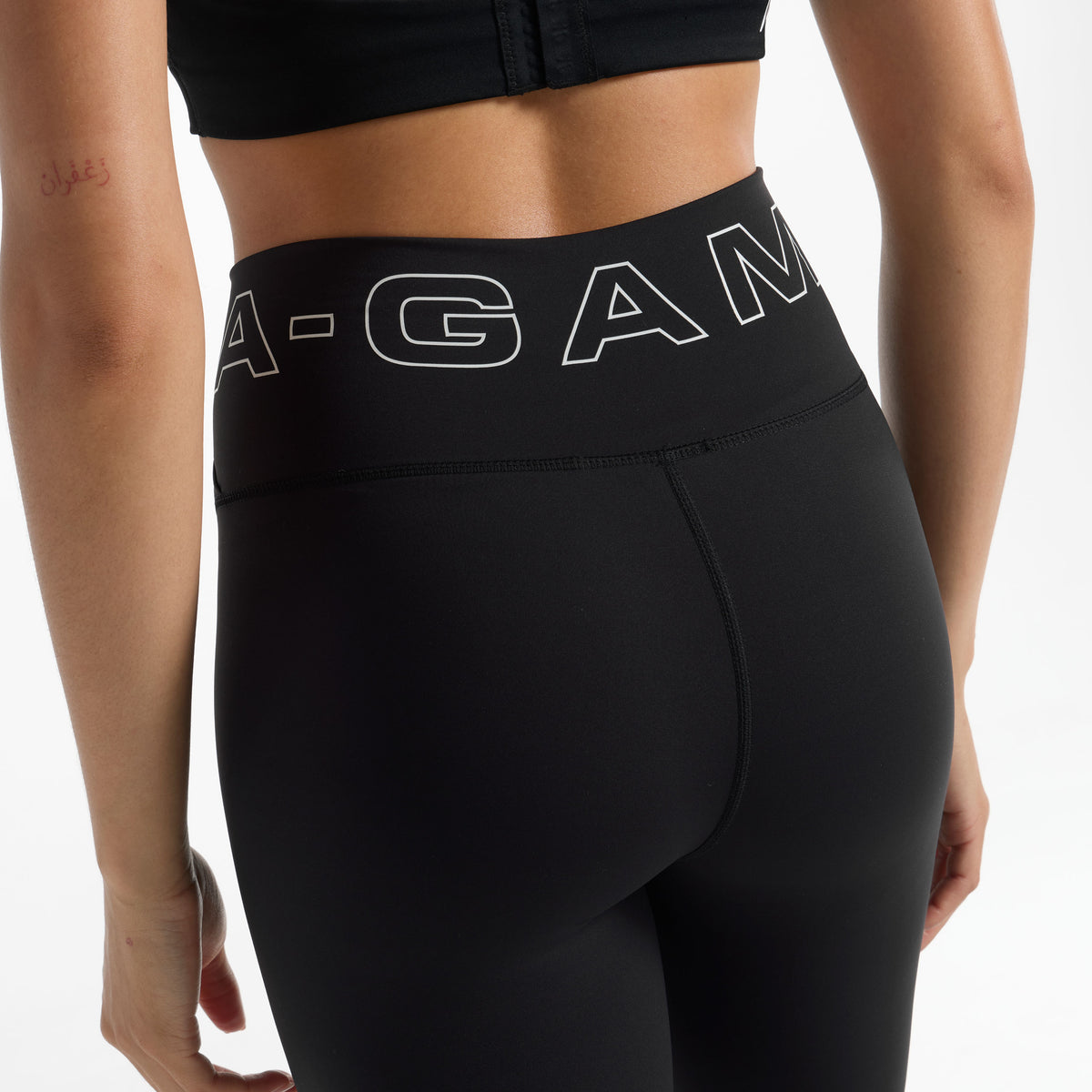 Women's High Waisted Wrapped Yoga Leggings - Black