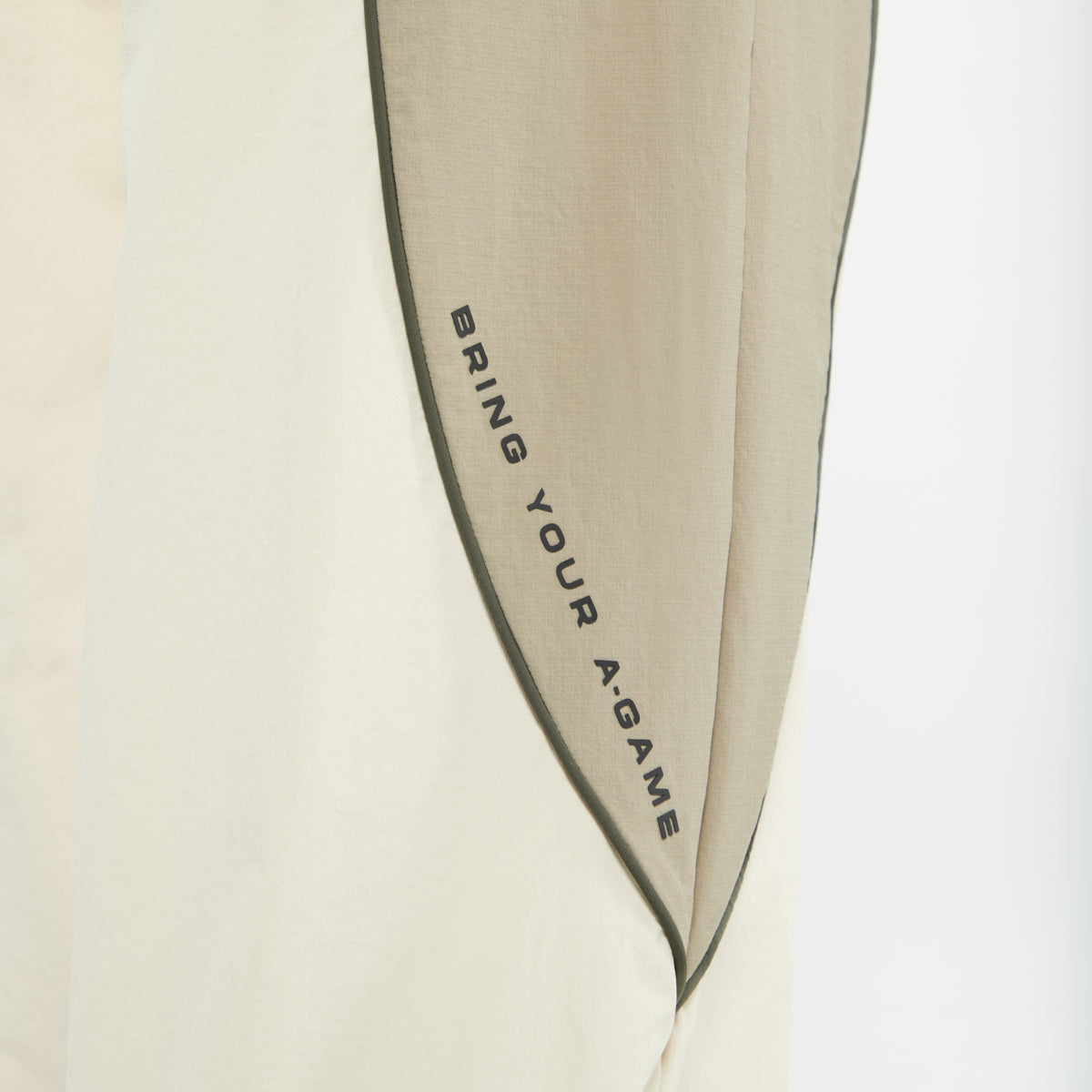 Men's Textured Track Pants - Beige / Mid Brown