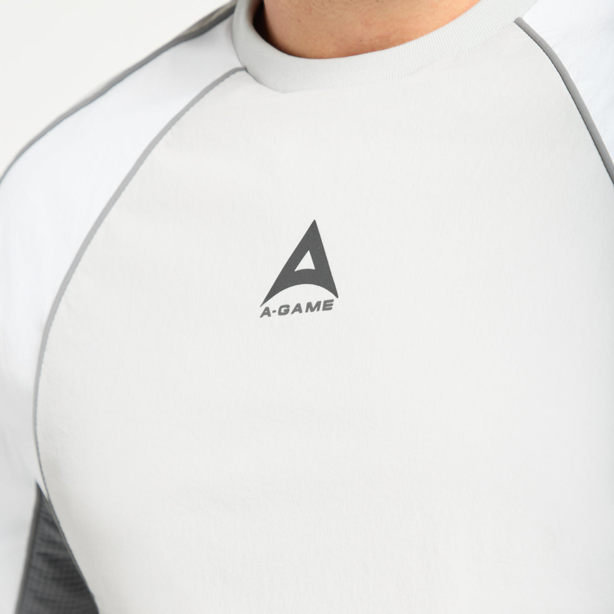 Men's Textured T-Shirt - Grey / White