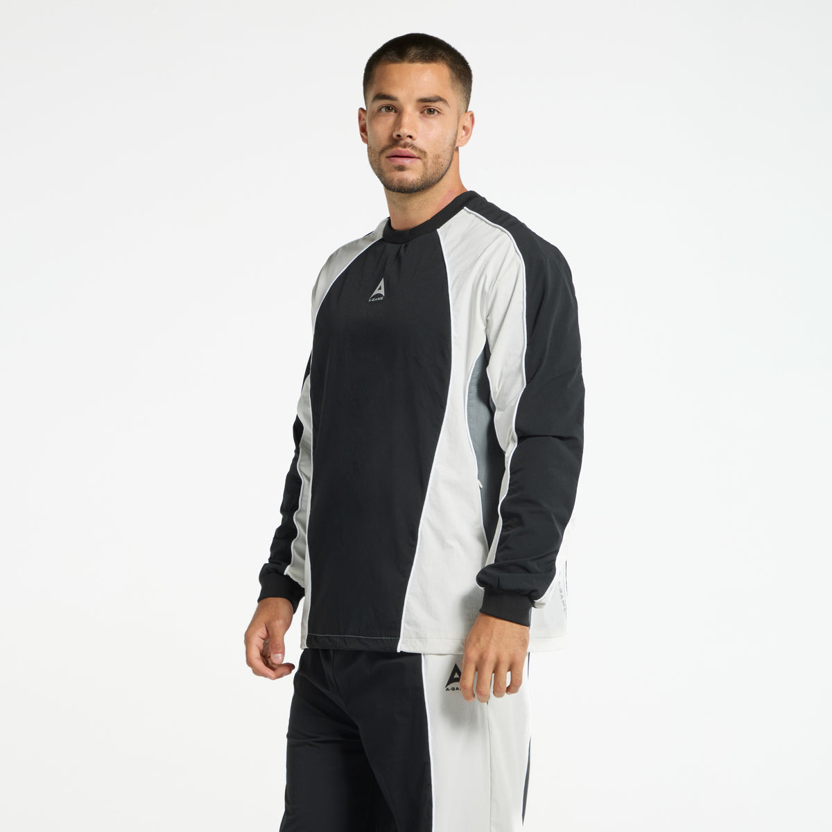 Men's Textured Sweatshirt - Black / Light Grey
