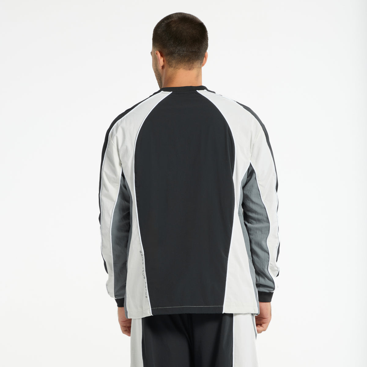Men's Textured Sweatshirt - Black / Light Grey