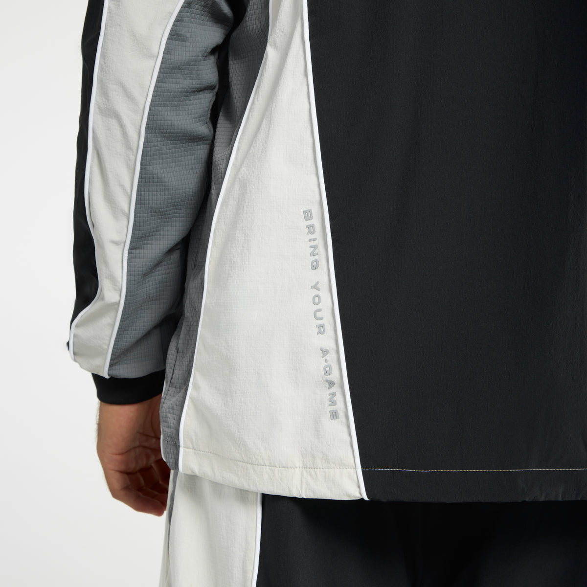 Men's Textured Sweatshirt - Black / Light Grey
