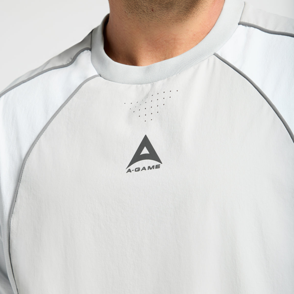 Men's Textured Sweatshirt - Grey / White