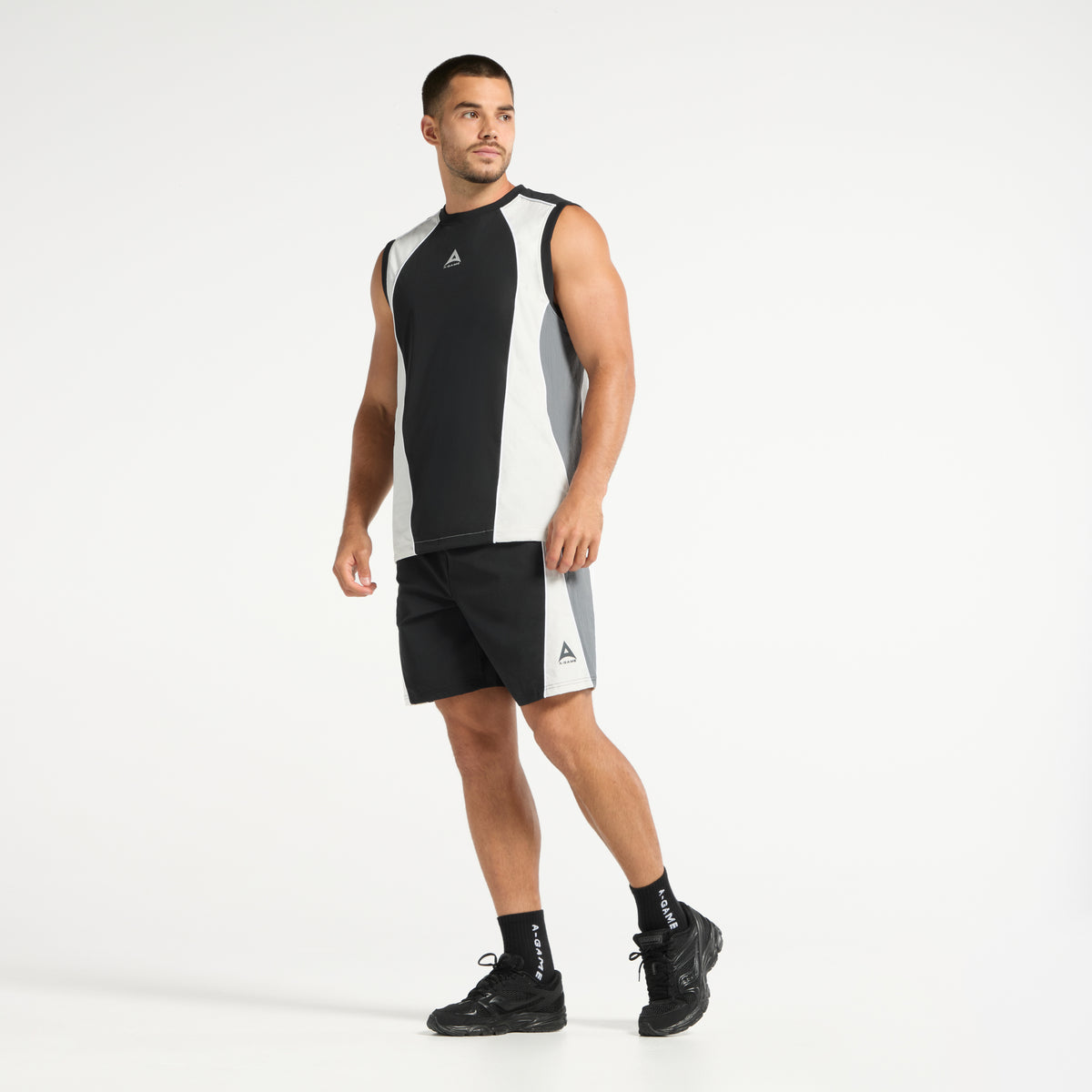 Men's Textured Vest - Black / Lightgrey